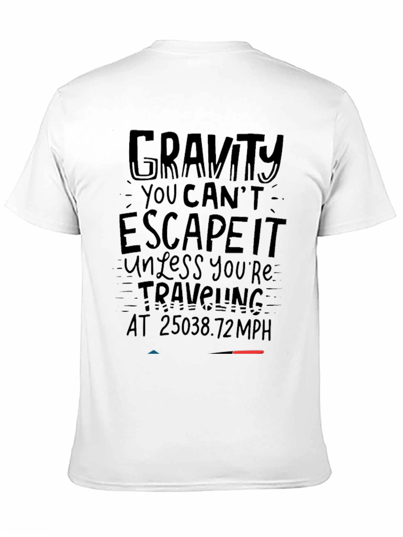 Gravity Escape Speed Black Graphic T-Shirt
