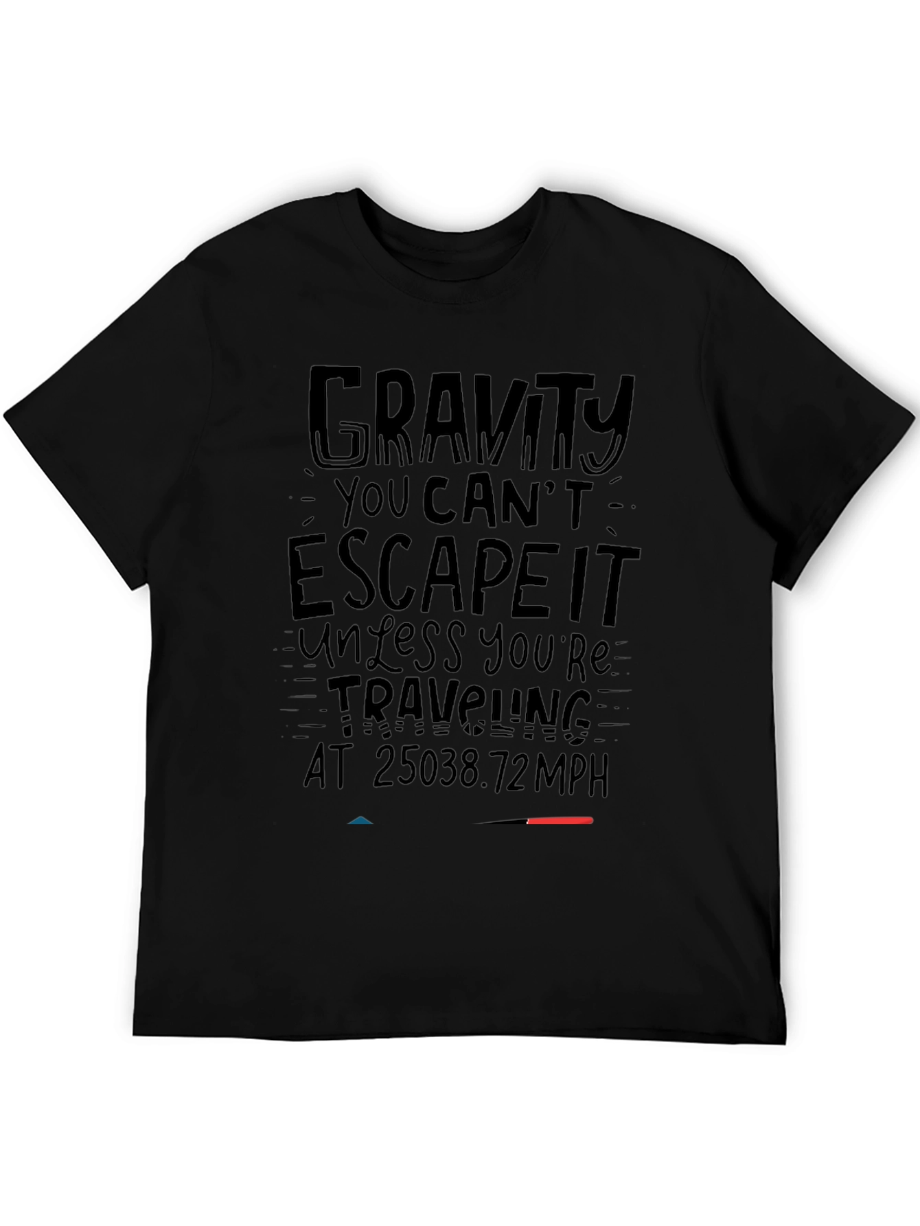 Gravity Escape Speed Black Graphic T-Shirt