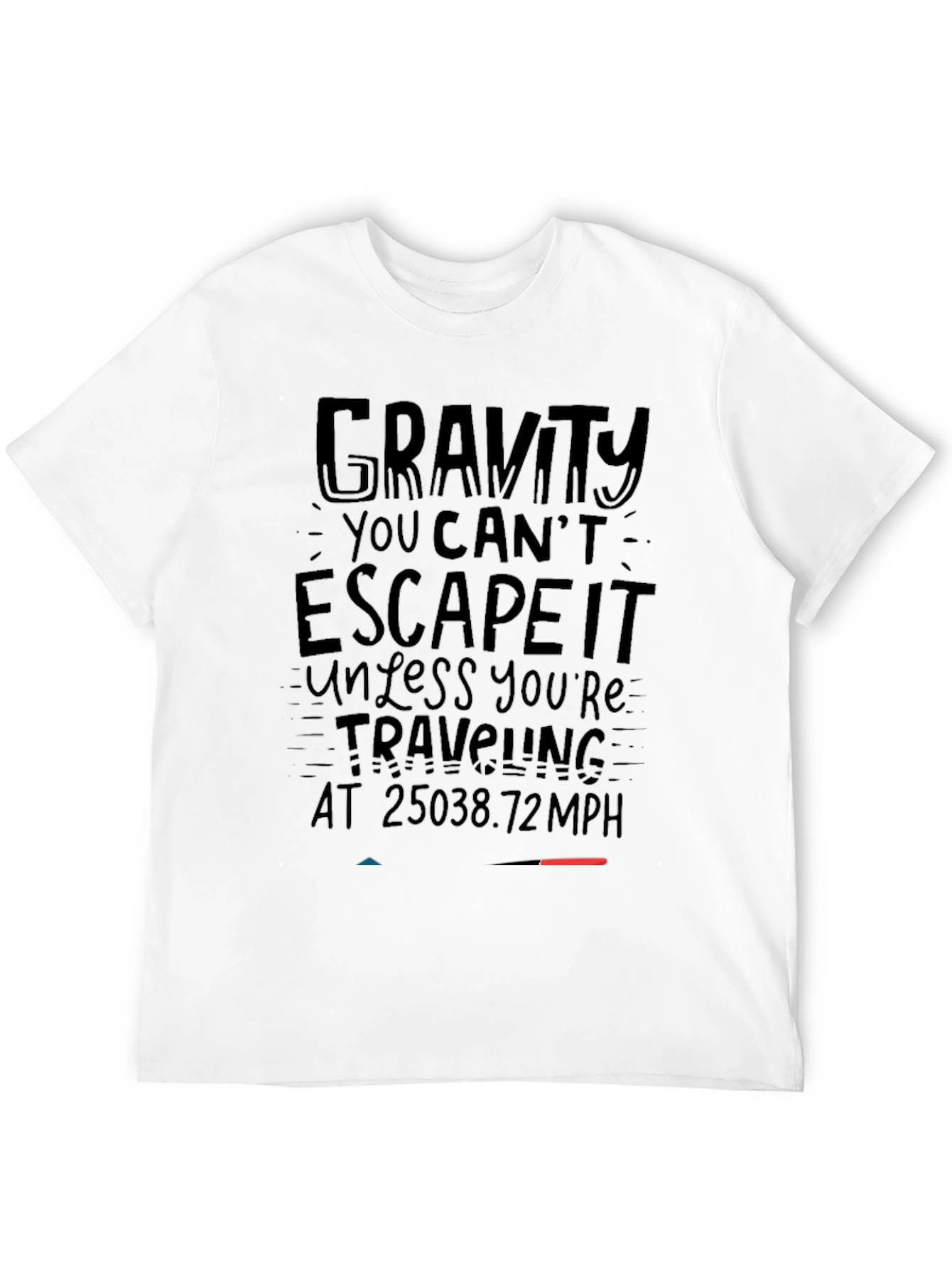 Gravity Escape Speed Black Graphic T-Shirt