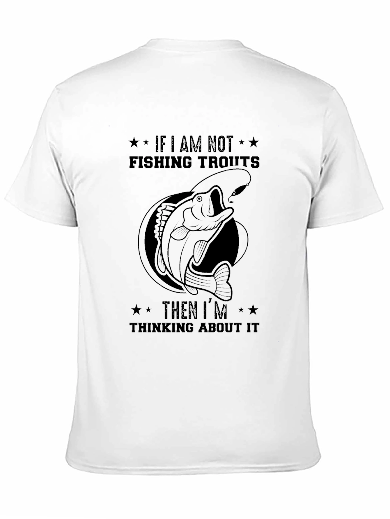 Fishing Trouts Black T-Shirt