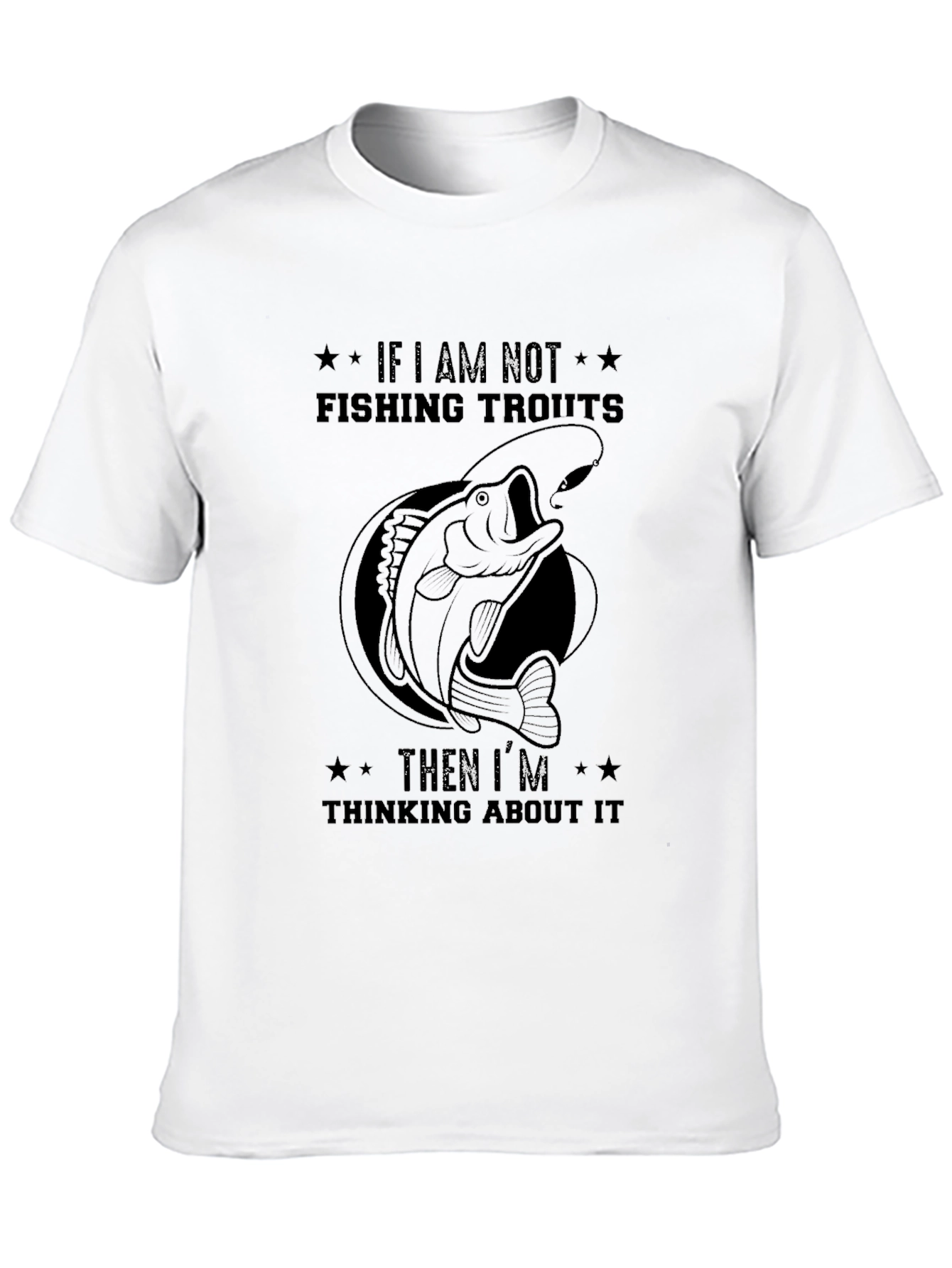 Fishing Trouts Black T-Shirt