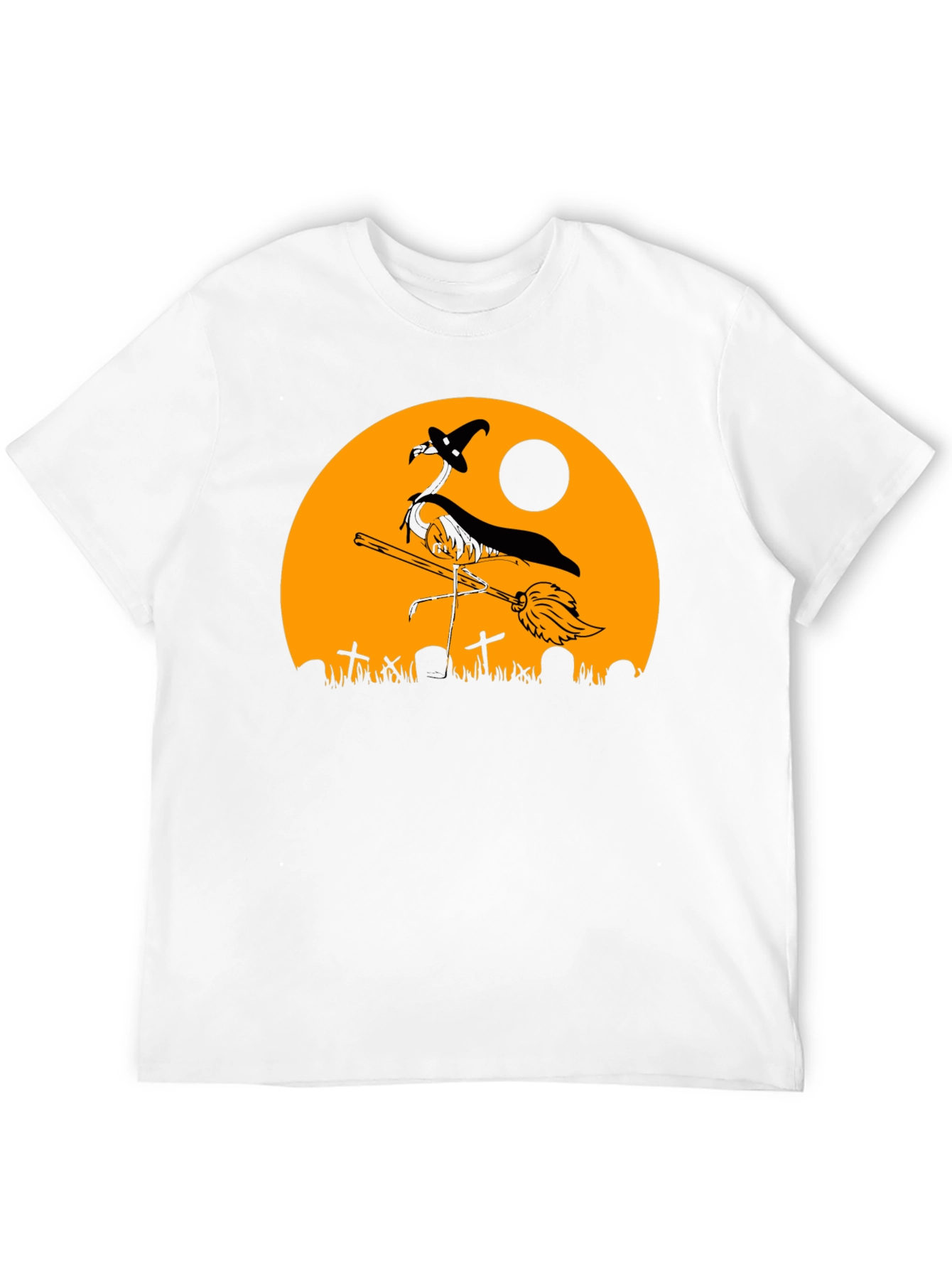 Halloween Witch Flamingo T-Shirt