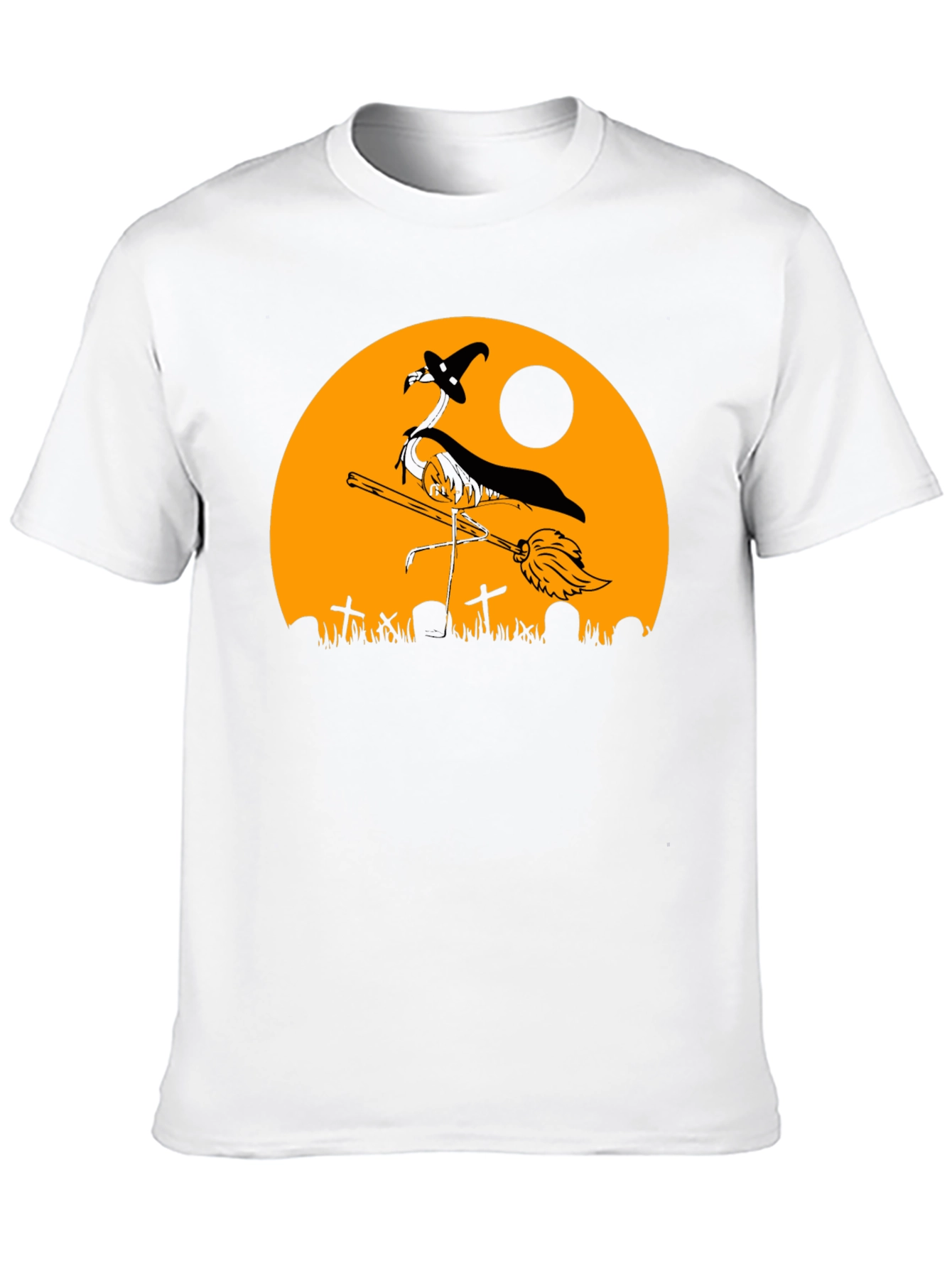 Halloween Witch Flamingo T-Shirt
