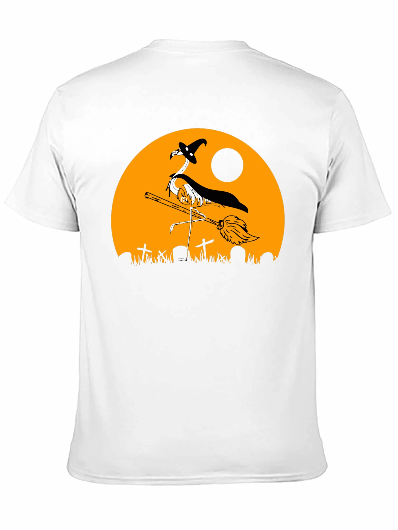 Halloween Witch Flamingo T-Shirt