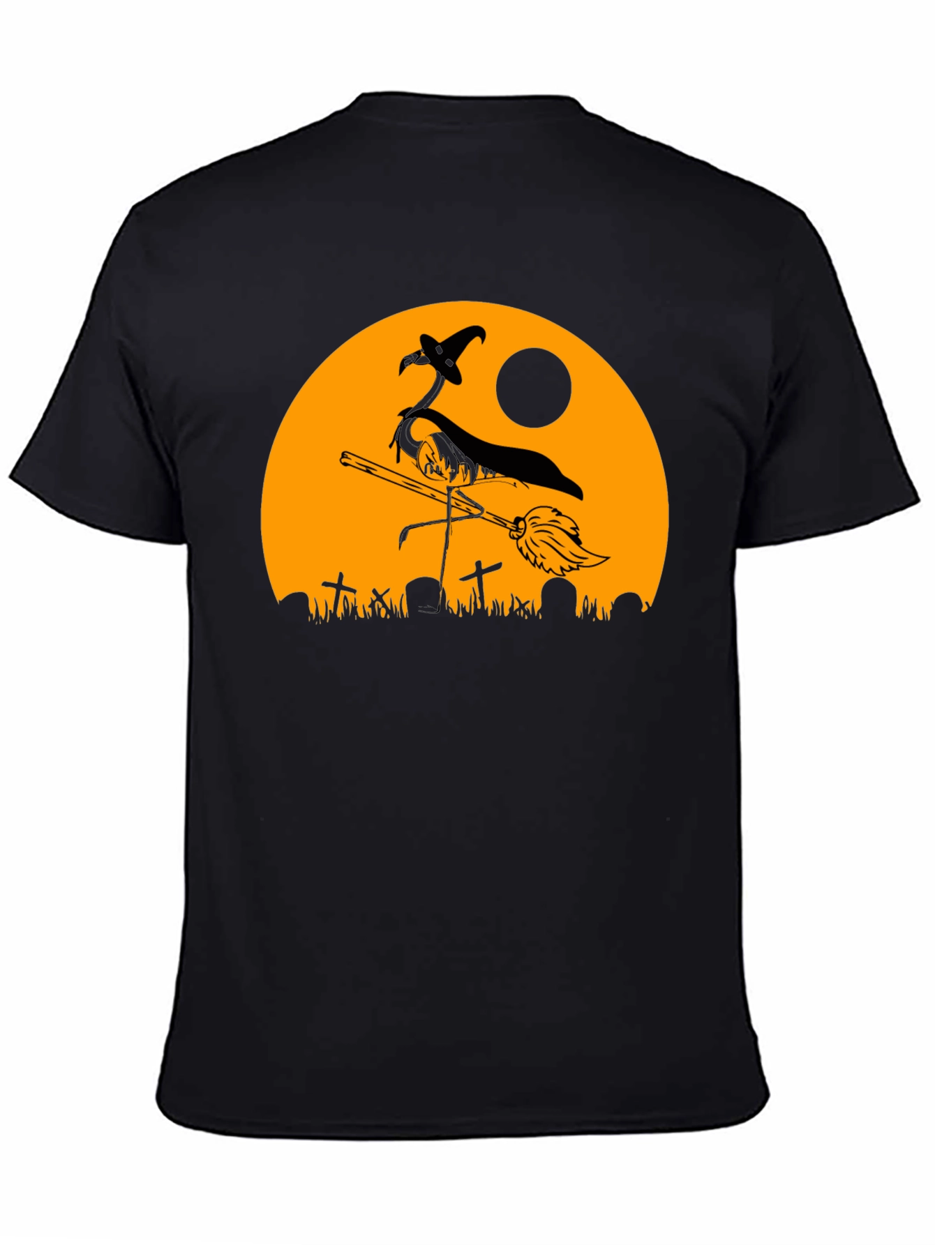Halloween Witch Flamingo T-Shirt