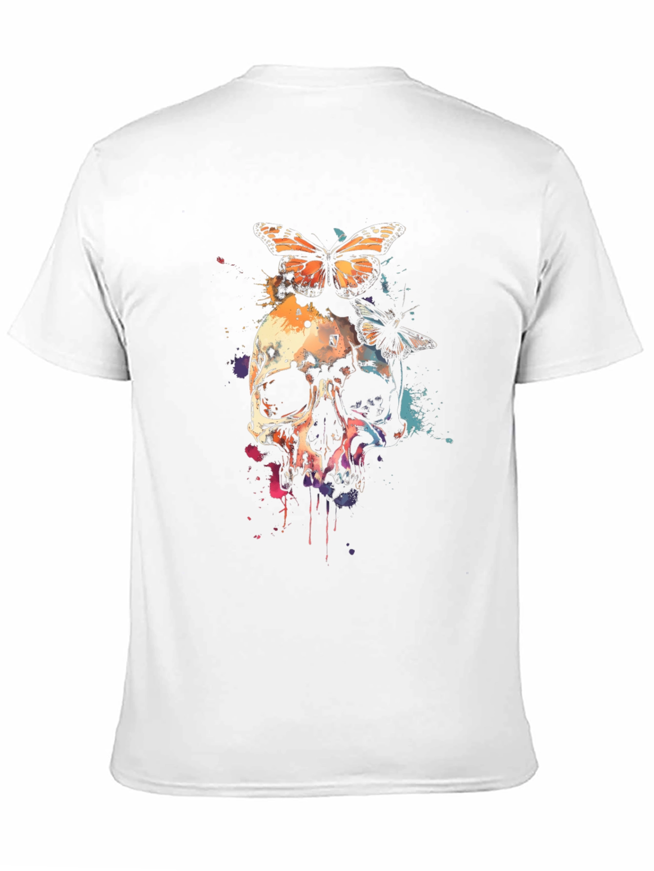 Skull Butterfly Graphic Tee - Unique Design