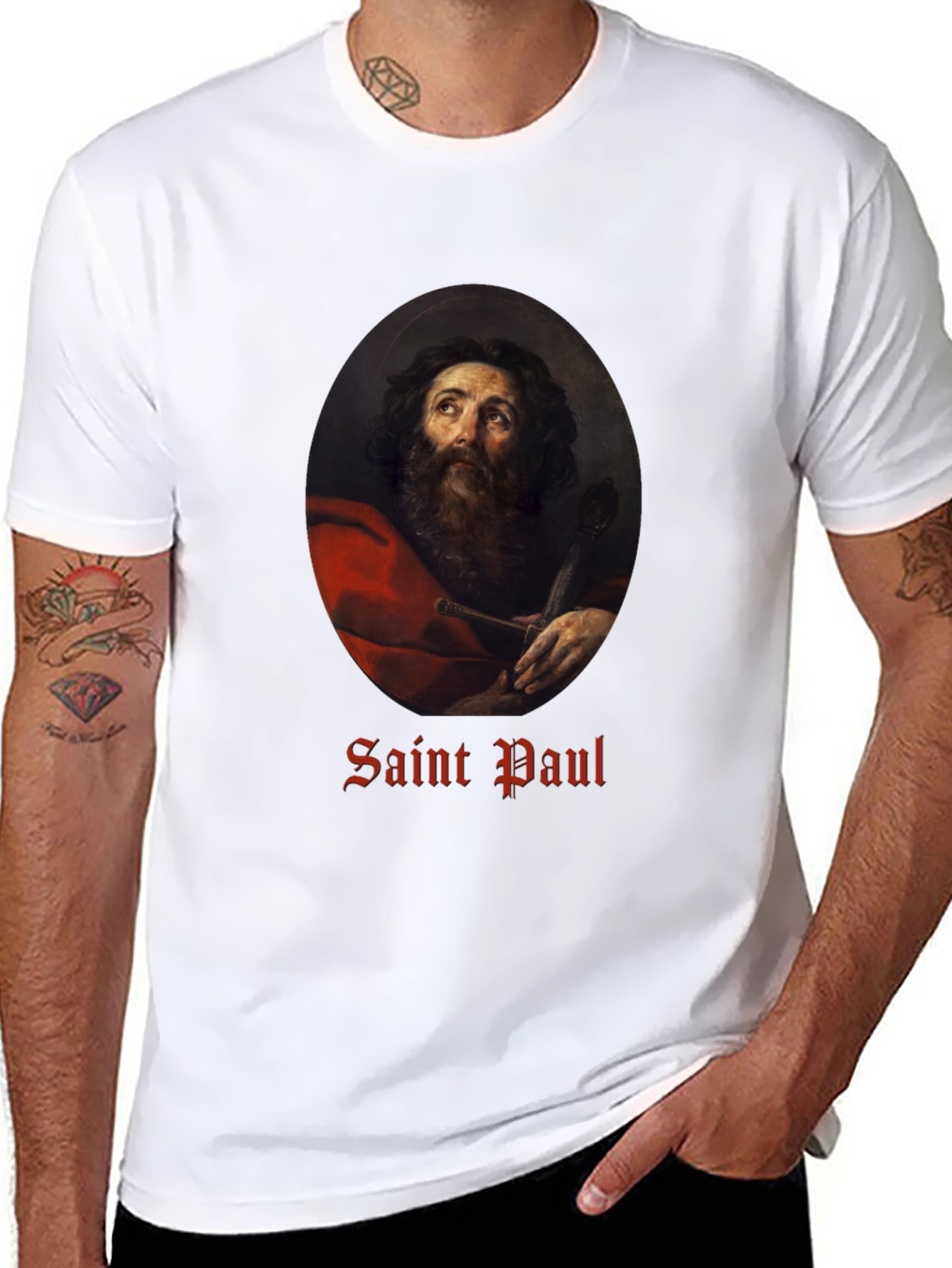 Saint Paul Graphic T-Shirt - Religious Art Tee