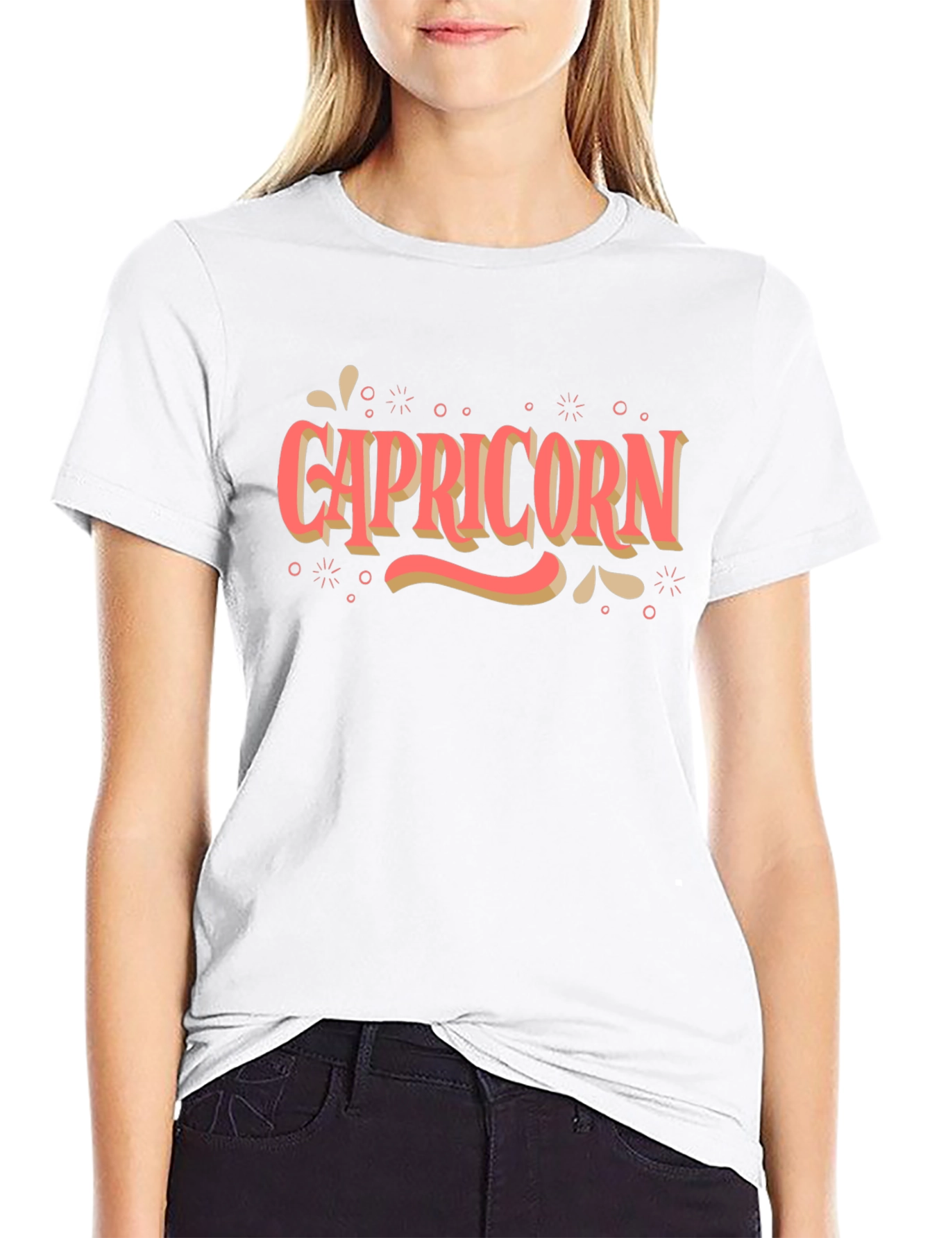 Capricorn Zodiac Sign T-Shirt - Black