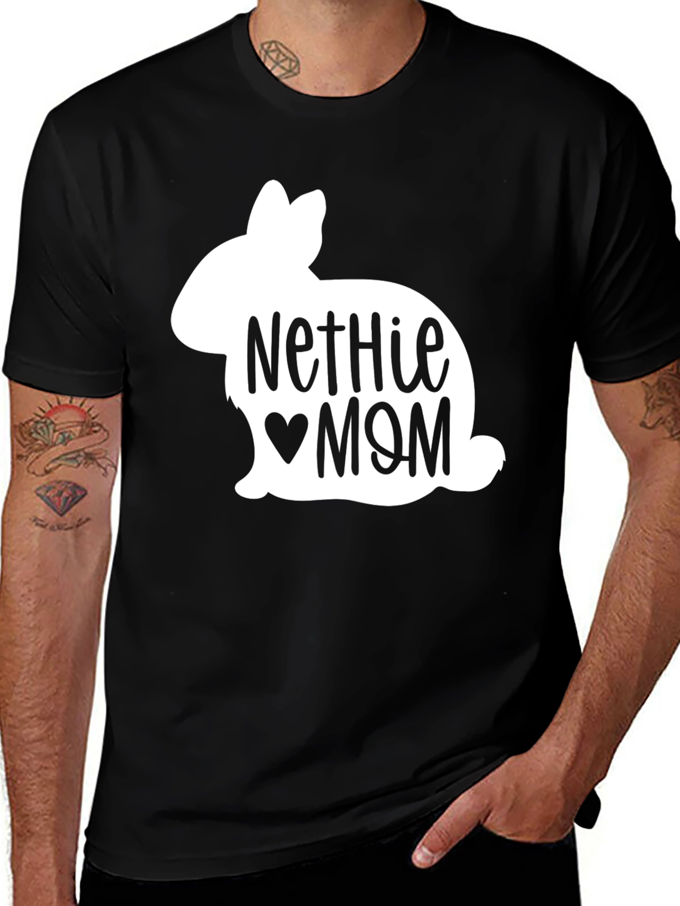 Nethie Mom Bunny T-Shirt - Cute Rabbit Lover Tee