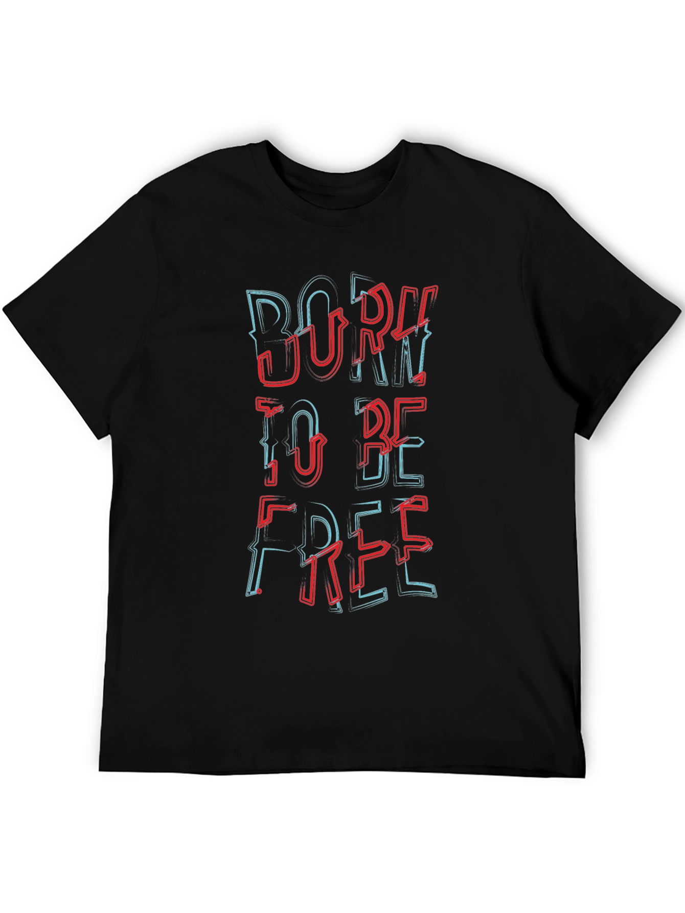Born to be Free Black Graphic Tee