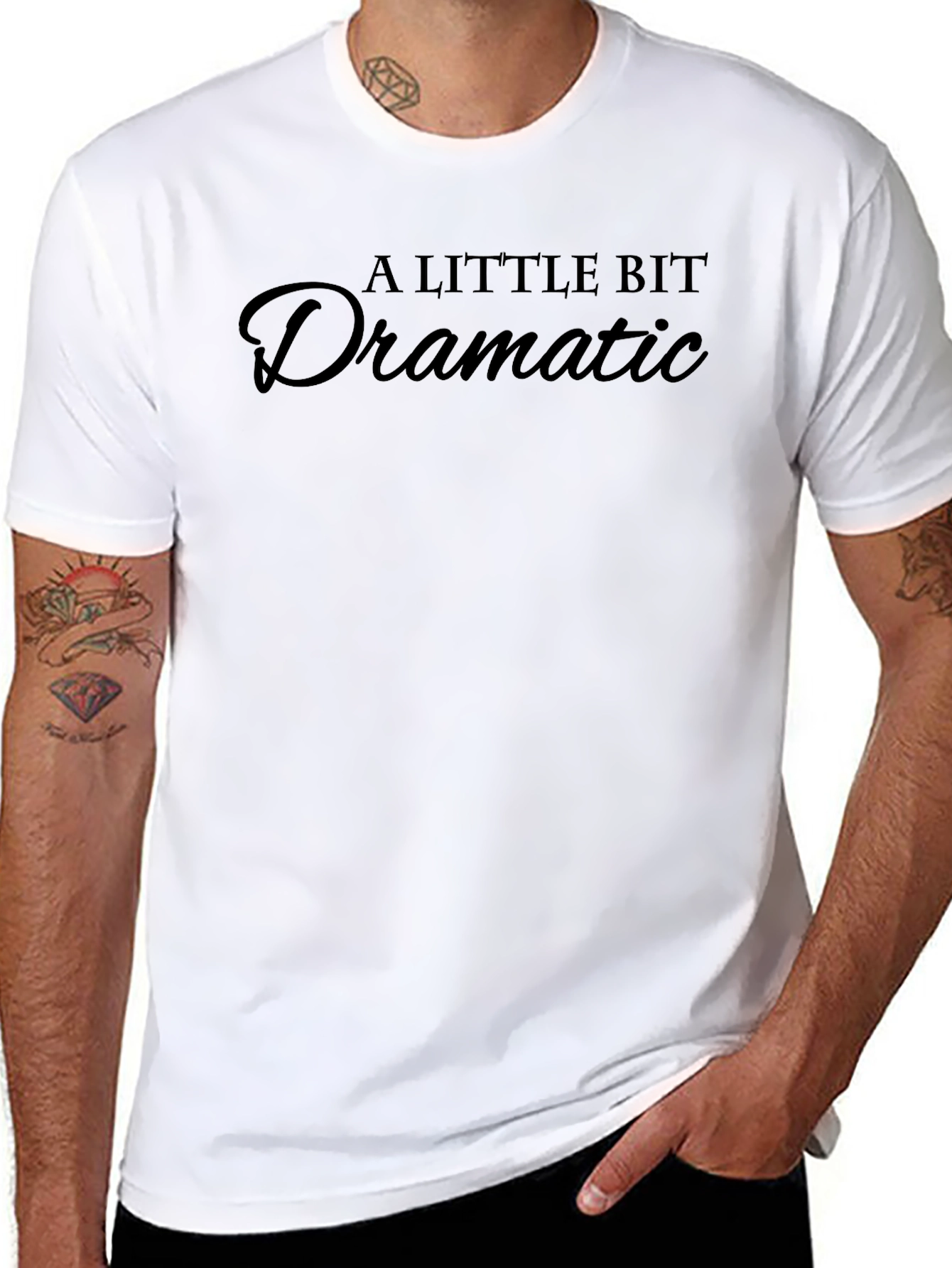 A Little Bit Dramatic T-Shirt - Trendy Slogan Tee