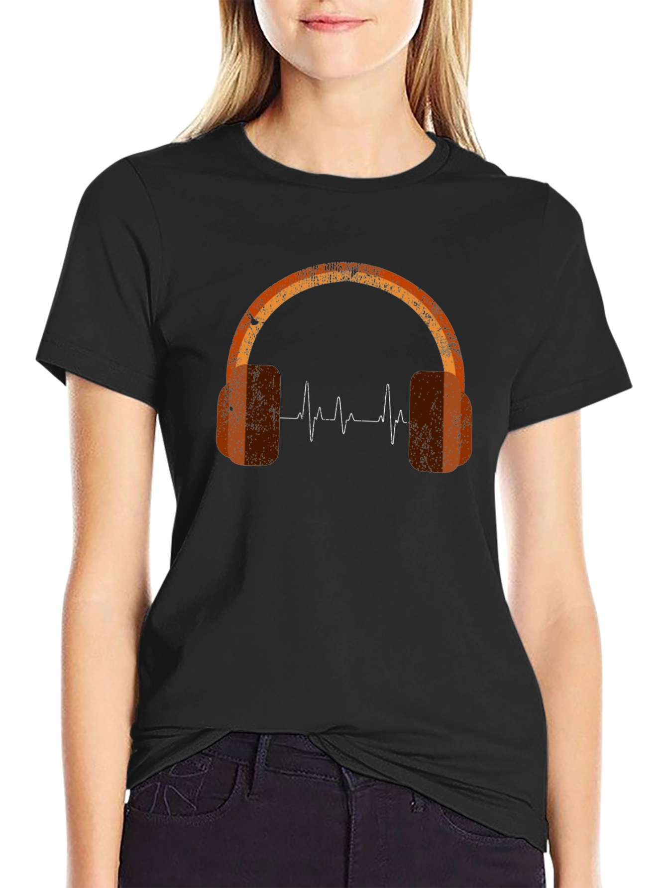 Retro Headphones Graphic Tee - Music Lover Style