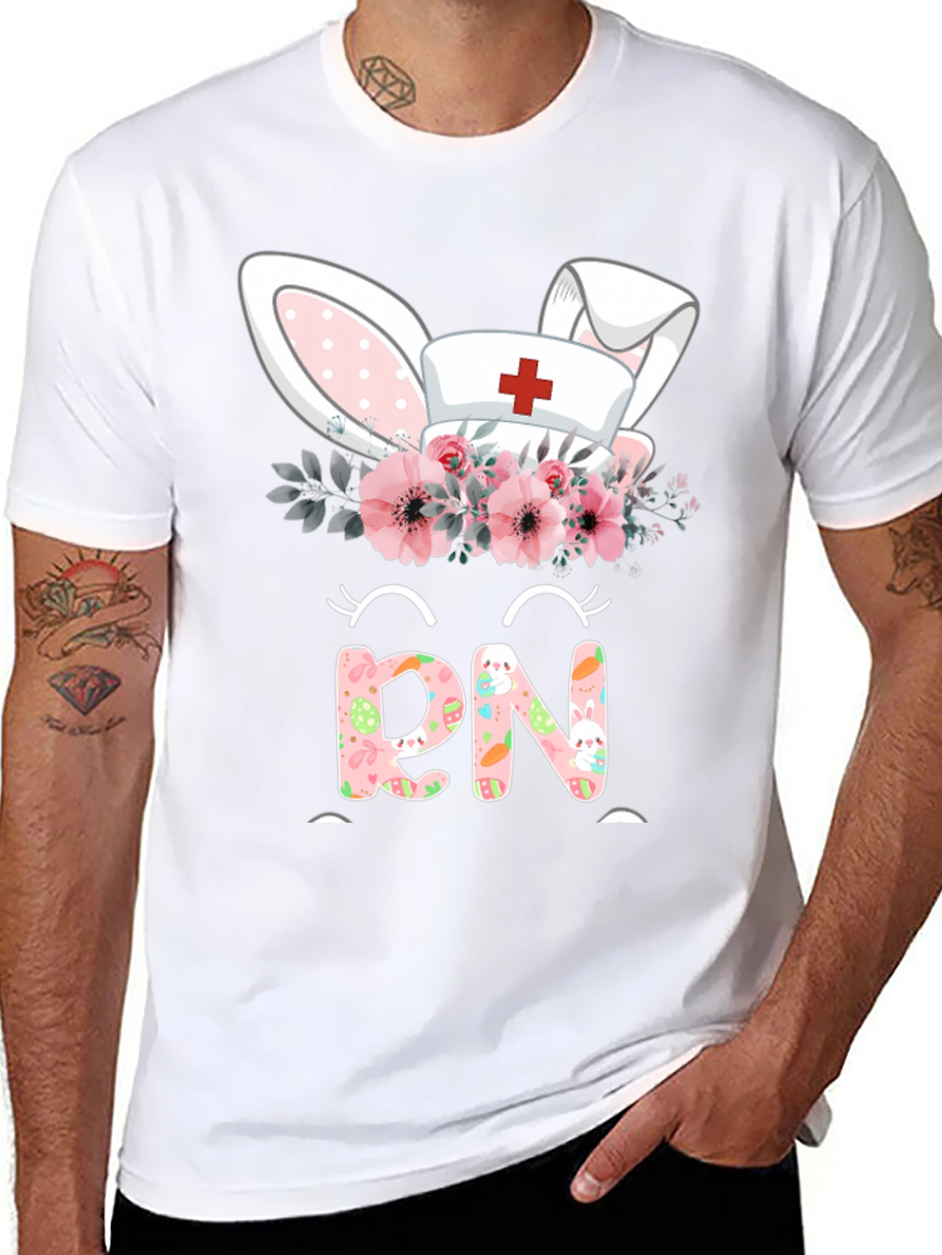 Easter RN Nurse Bunny T-Shirt