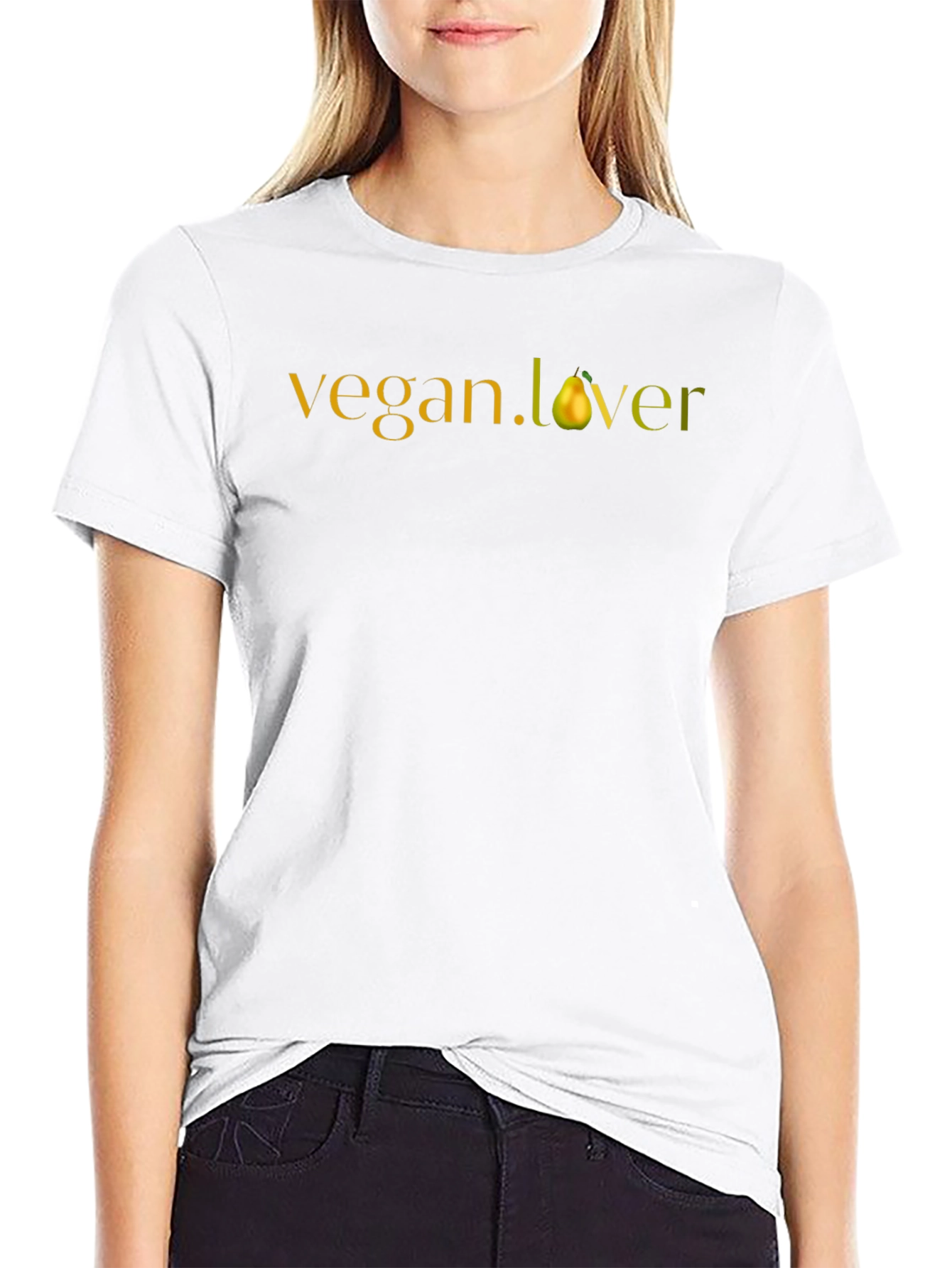 Vegan Lover Pear Graphic T-Shirt