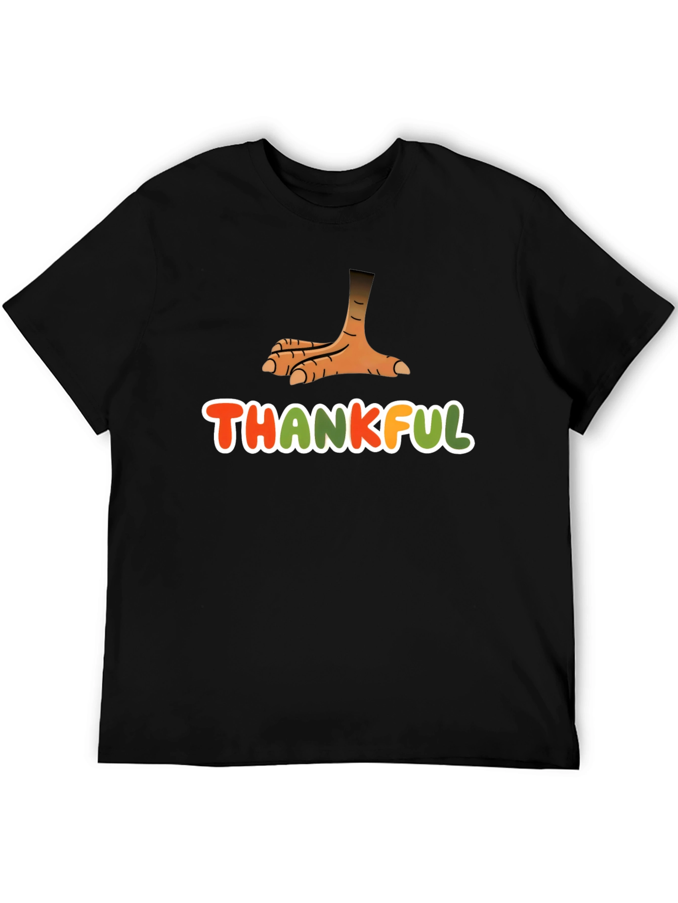 Thankful Turkey Foot Thanksgiving T-Shirt