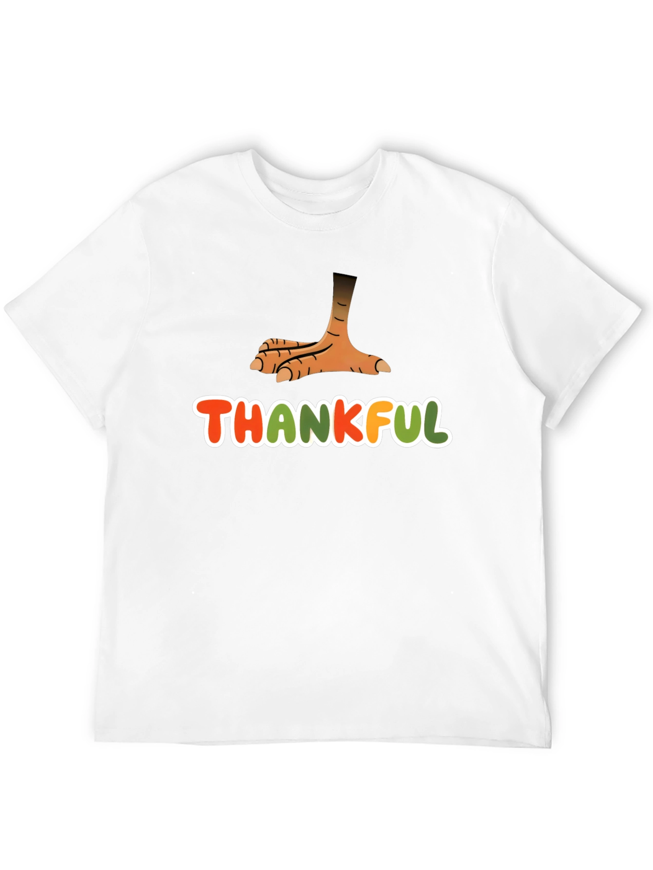 Thankful Turkey Foot Thanksgiving T-Shirt