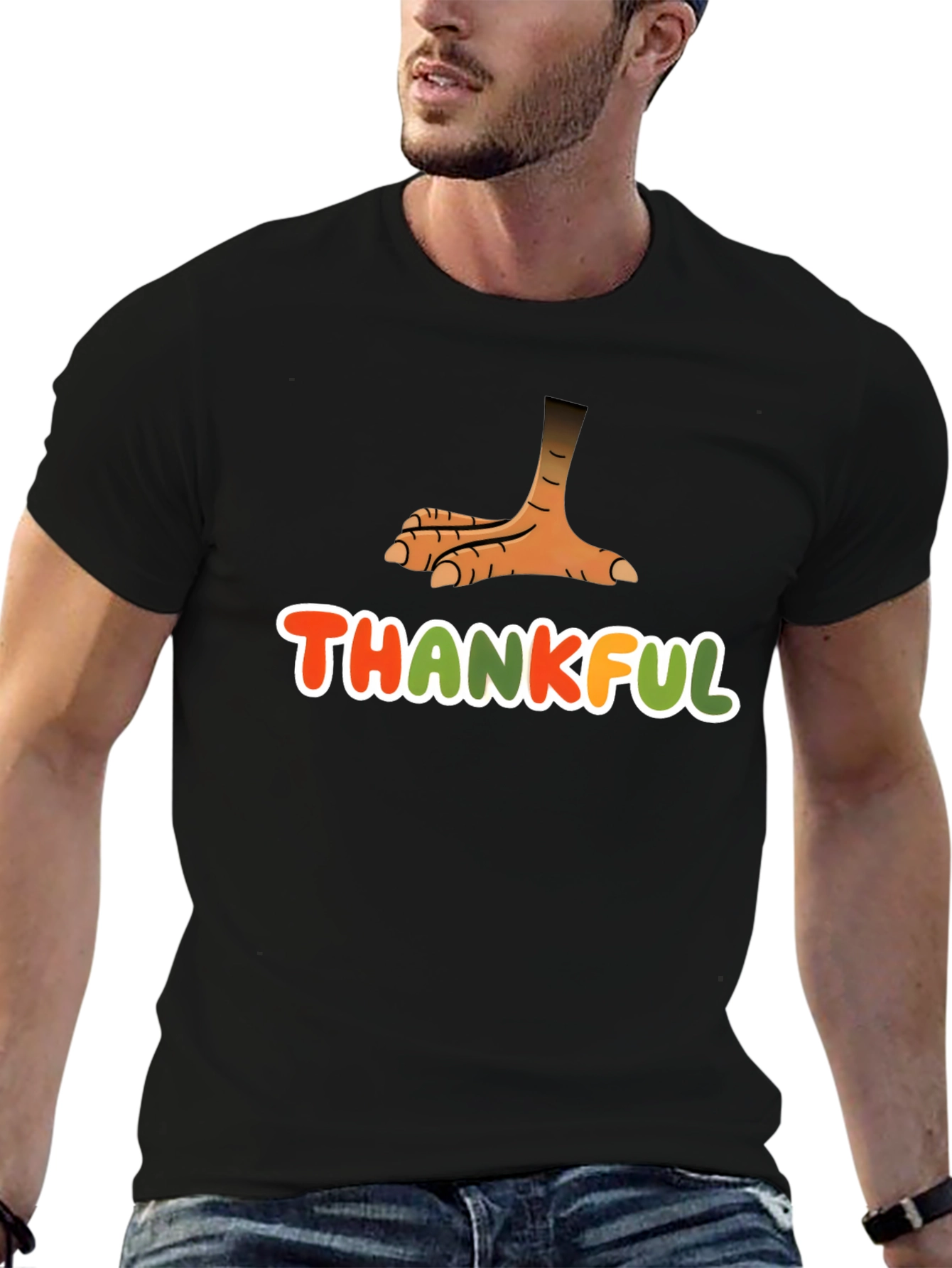 Thankful Turkey Foot Thanksgiving T-Shirt