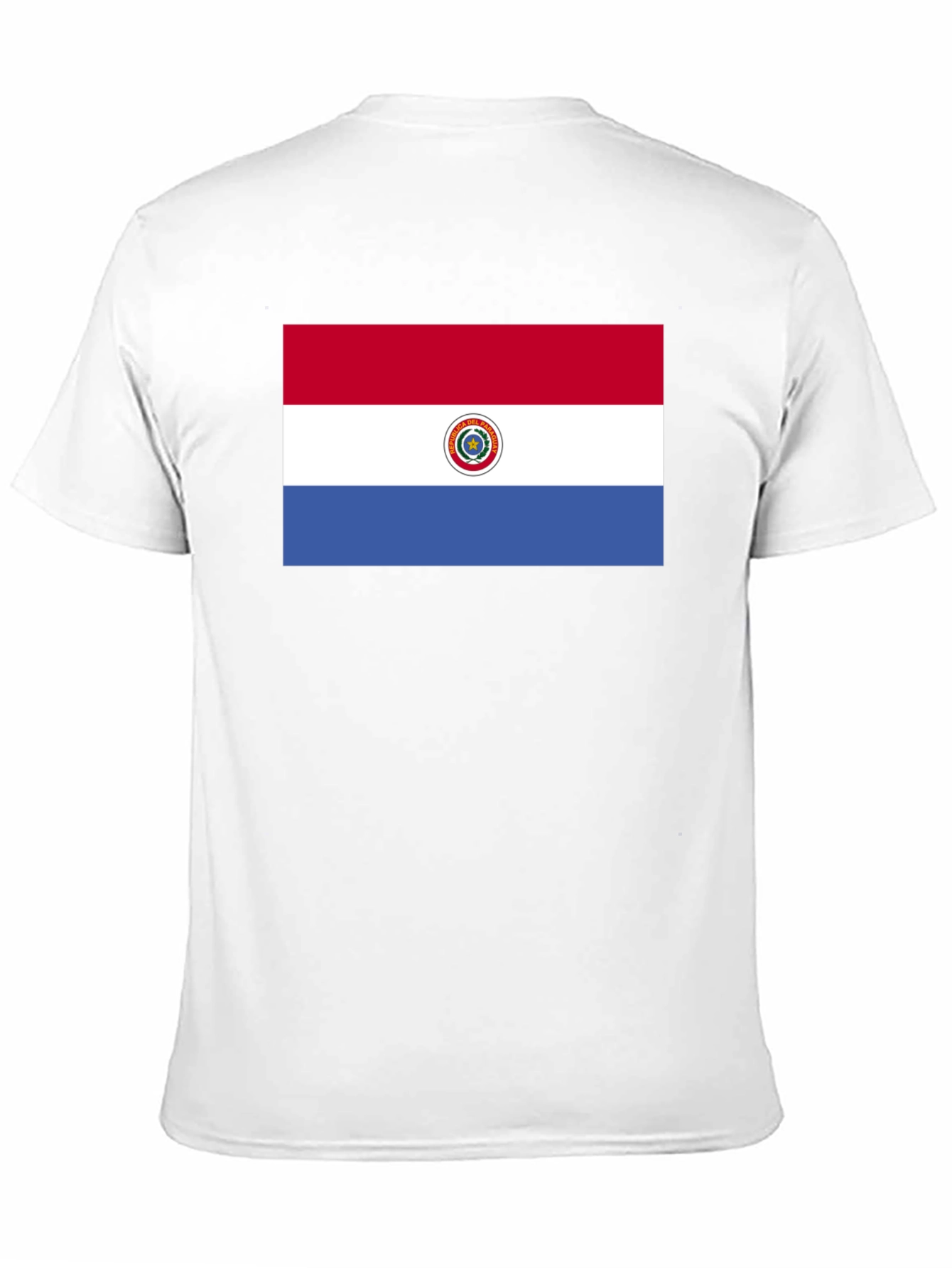 Paraguay Flag Graphic Tee - Black Cotton T-Shirt