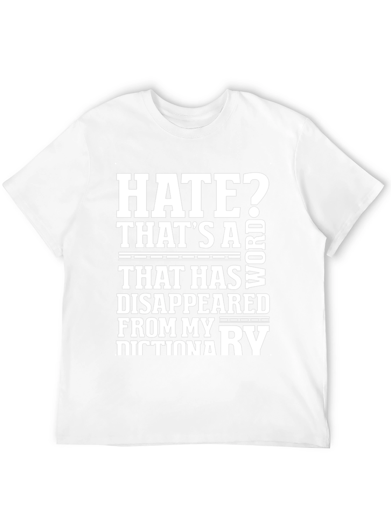 Hate? Not in My Dictionary Black Graphic Tee