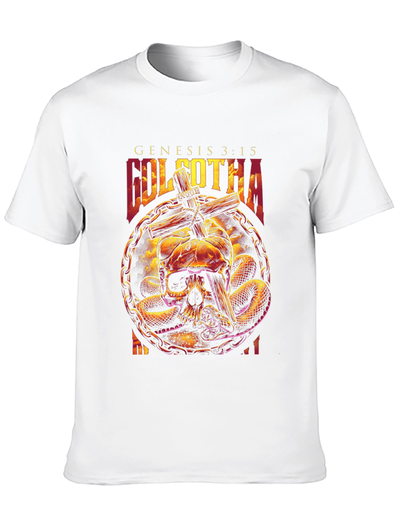 Golgotha Genesis 3:15 Skull & Snake Graphic T-Shirt