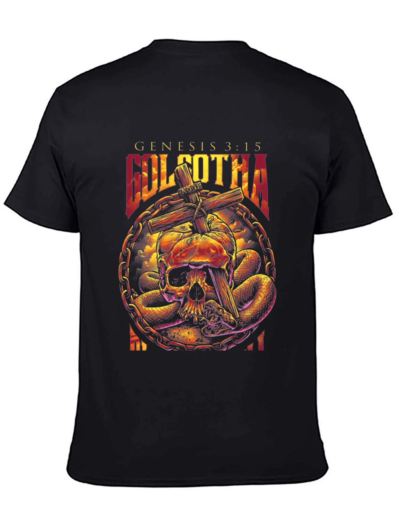 Golgotha Genesis 3:15 Skull & Snake Graphic T-Shirt