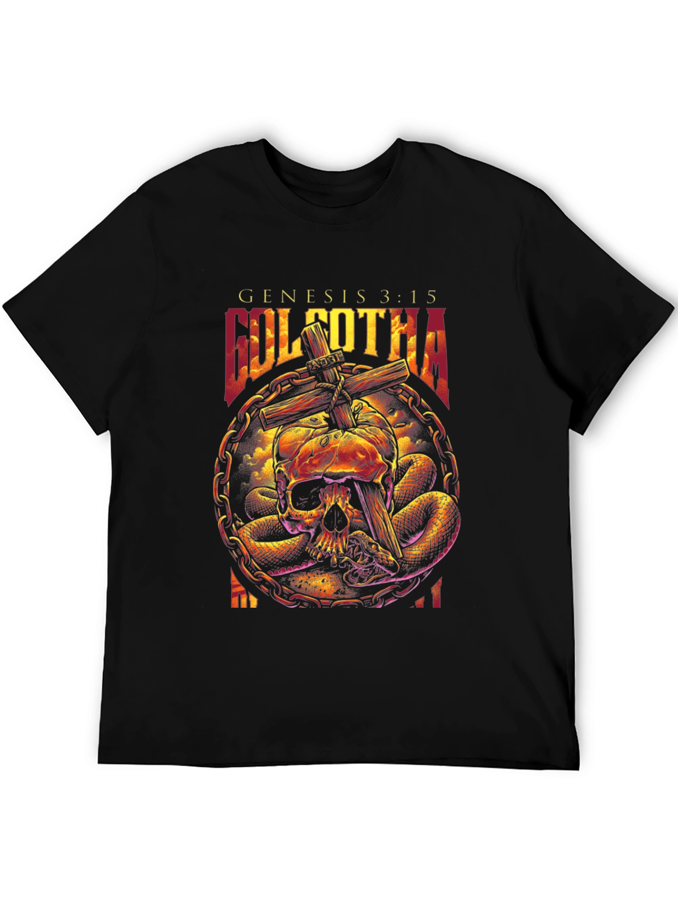 Golgotha Genesis 3:15 Skull & Snake Graphic T-Shirt