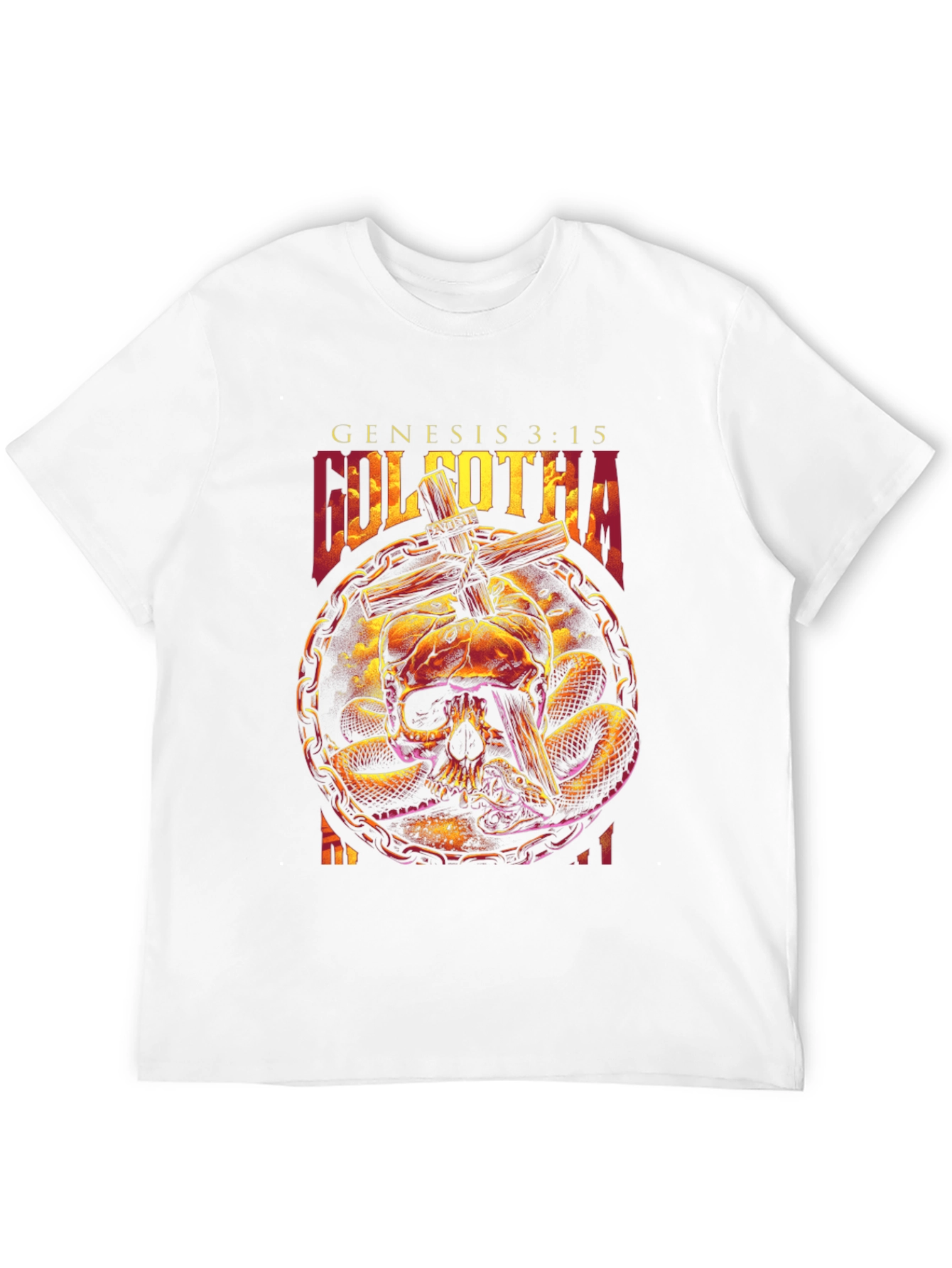 Golgotha Genesis 3:15 Skull & Snake Graphic T-Shirt