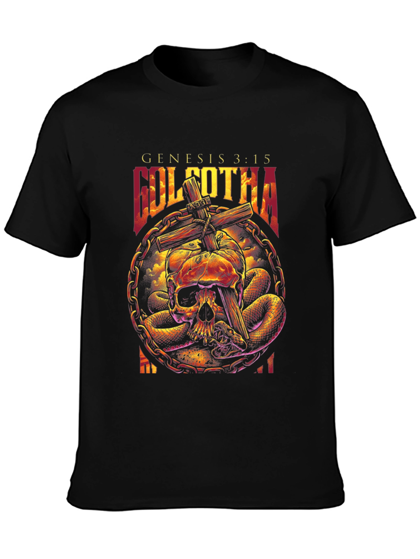 Golgotha Genesis 3:15 Skull & Snake Graphic T-Shirt