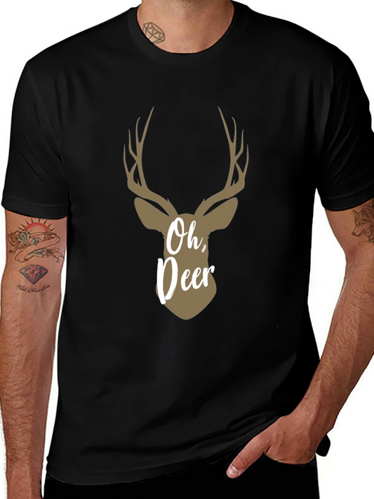 Oh Deer! Graphic Print Crew Neck T-Shirt
