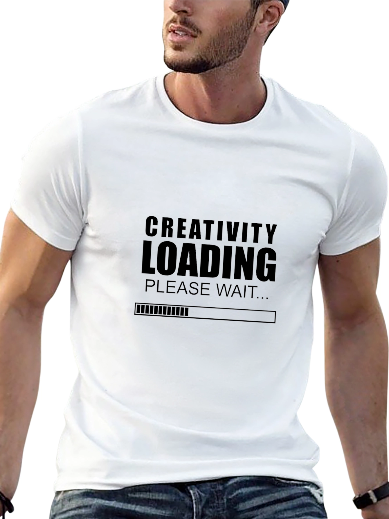 Creativity Loading T-Shirt - Black Graphic Tee