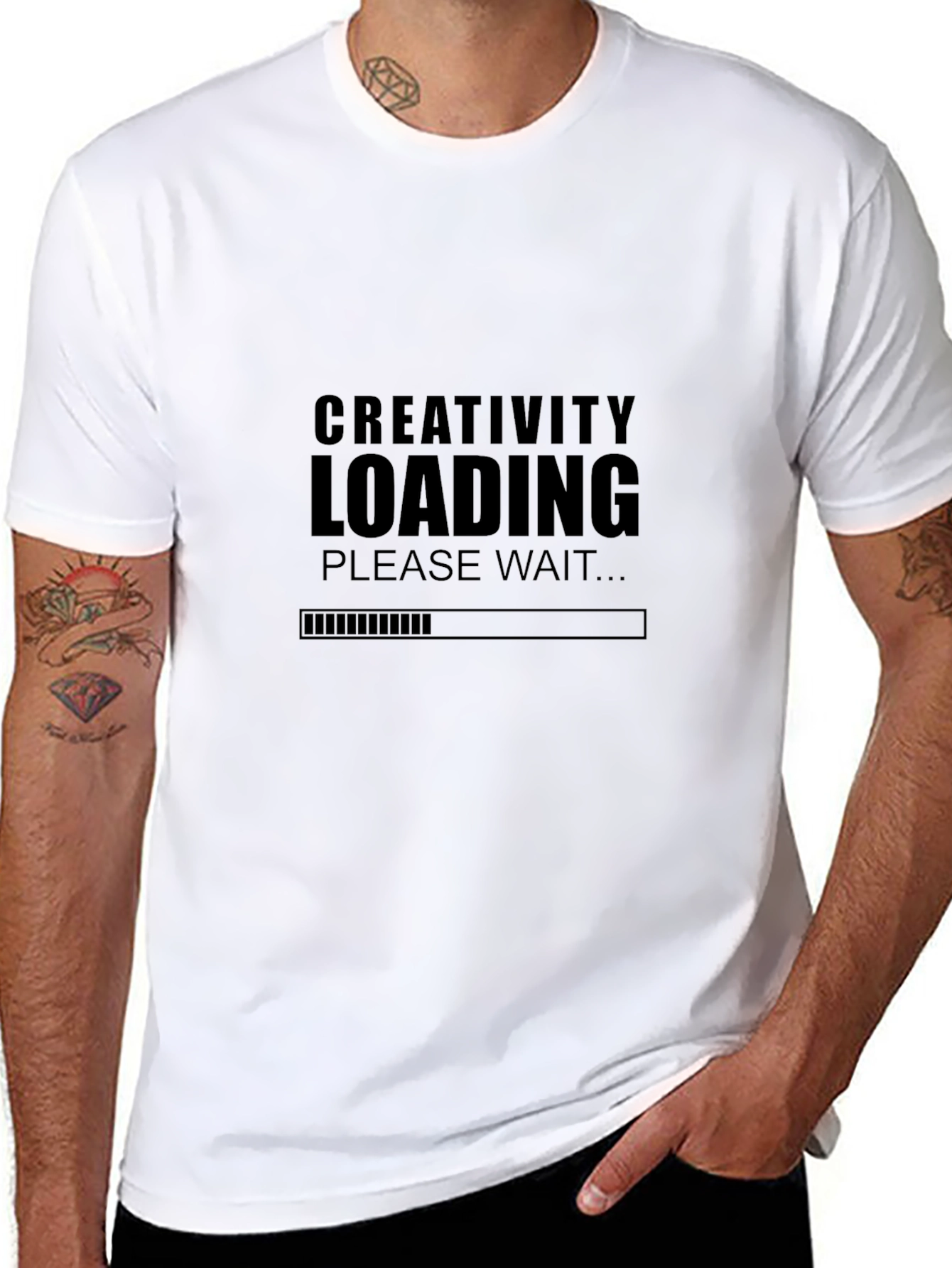 Creativity Loading T-Shirt - Black Graphic Tee