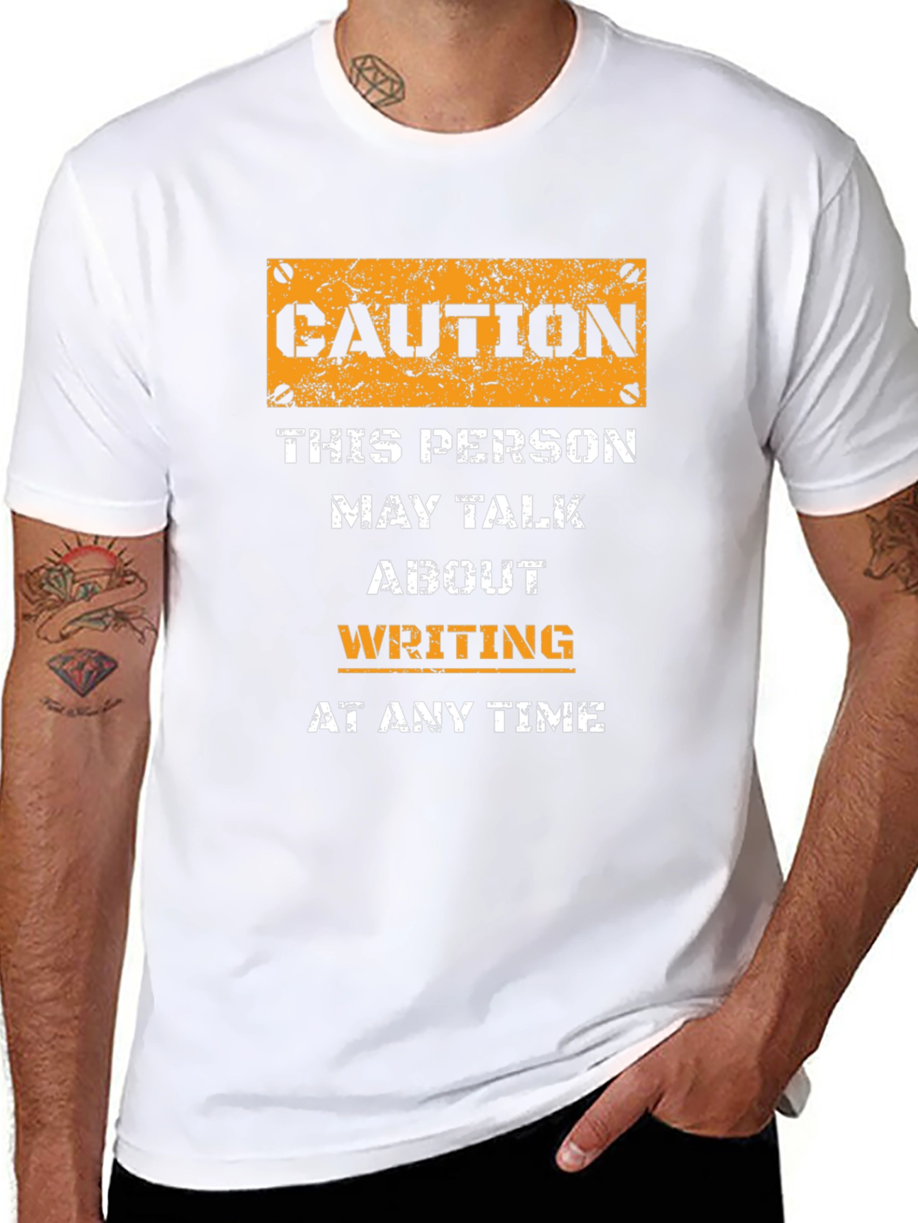 Caution Writing T-Shirt - Writer Gift Idea