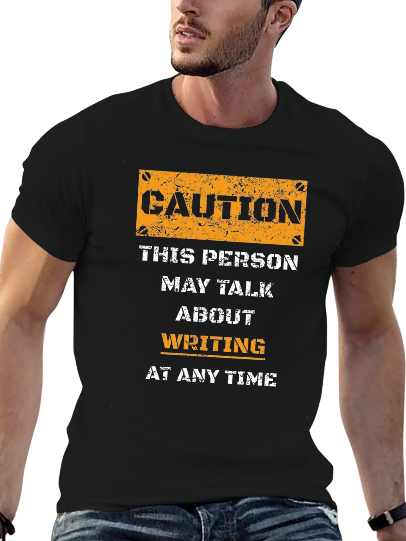Caution Writing T-Shirt - Writer Gift Idea