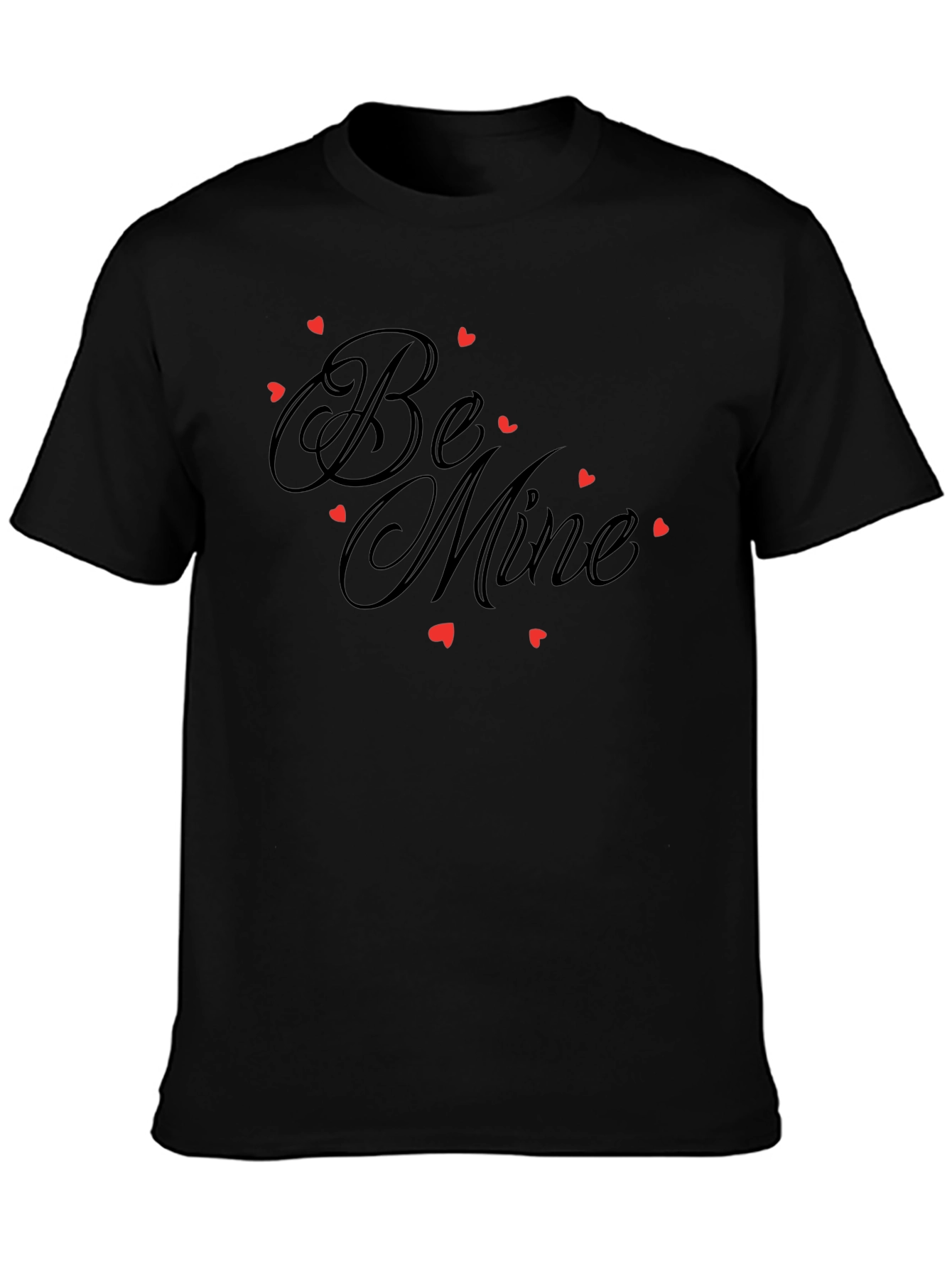 Be Mine Graphic Tee - Valentines Day Black Shirt