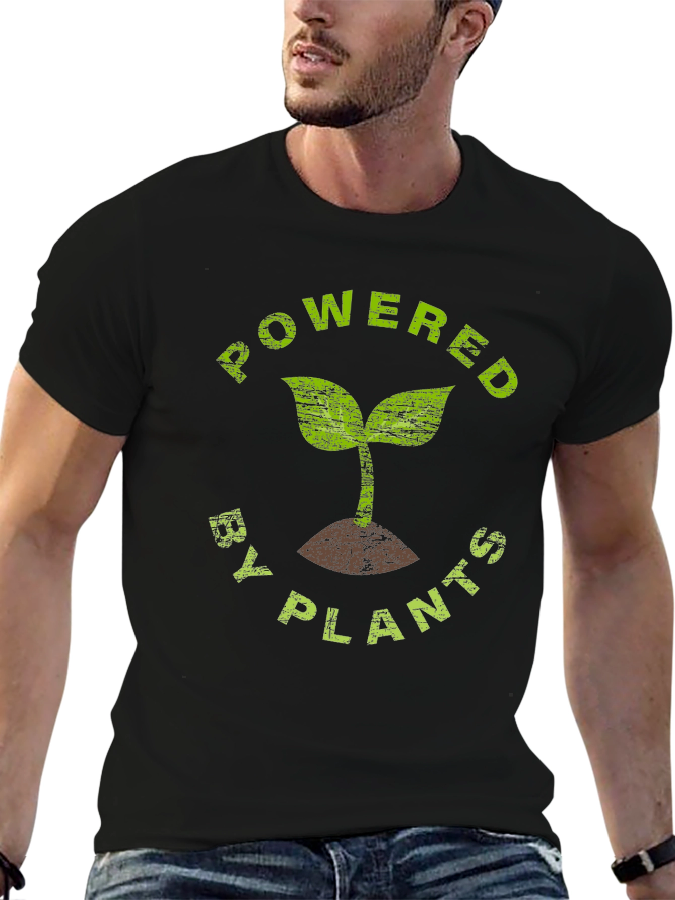 Powered By Plants T-Shirt - Vegan Lifestyle Tee