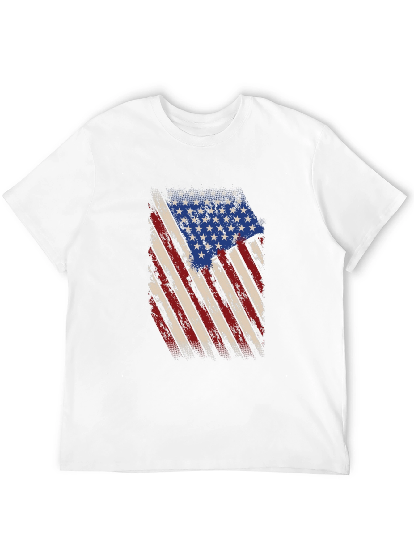 American Flag Graphic Print Mens T-Shirt