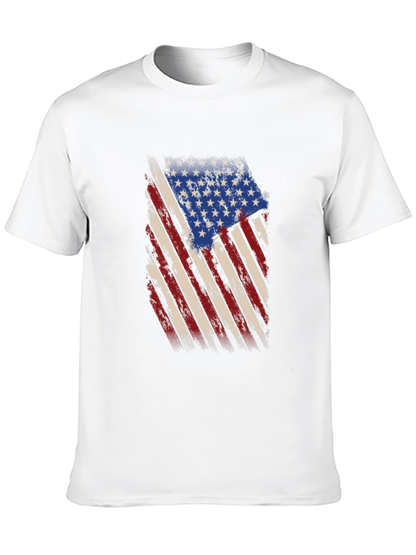 American Flag Graphic Print Mens T-Shirt