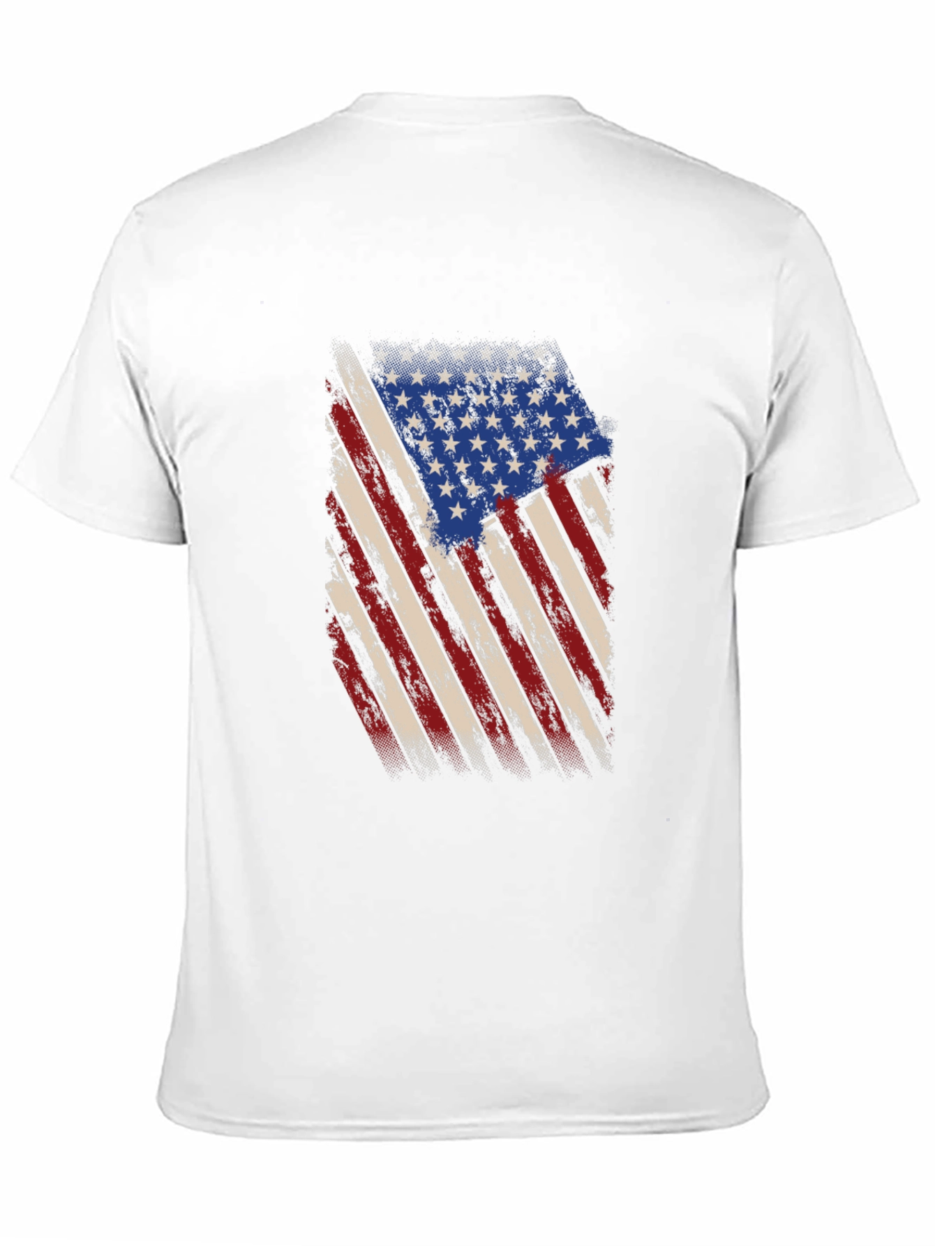 American Flag Graphic Print Mens T-Shirt