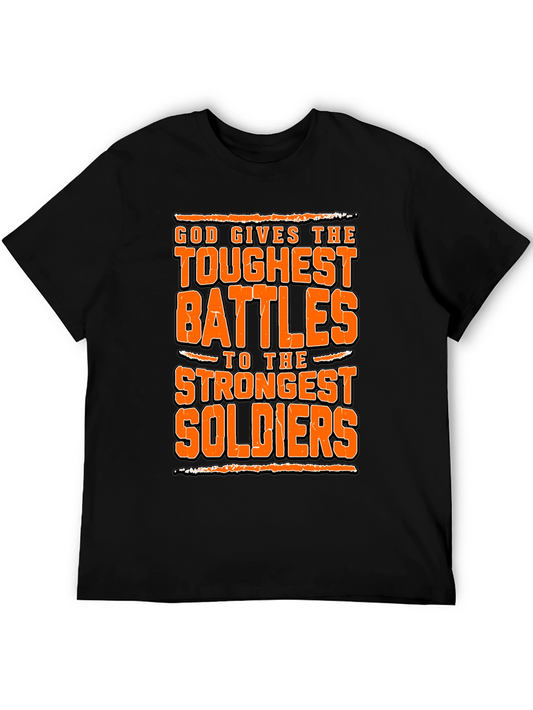 God Gives Toughest Battles Graphic Tee