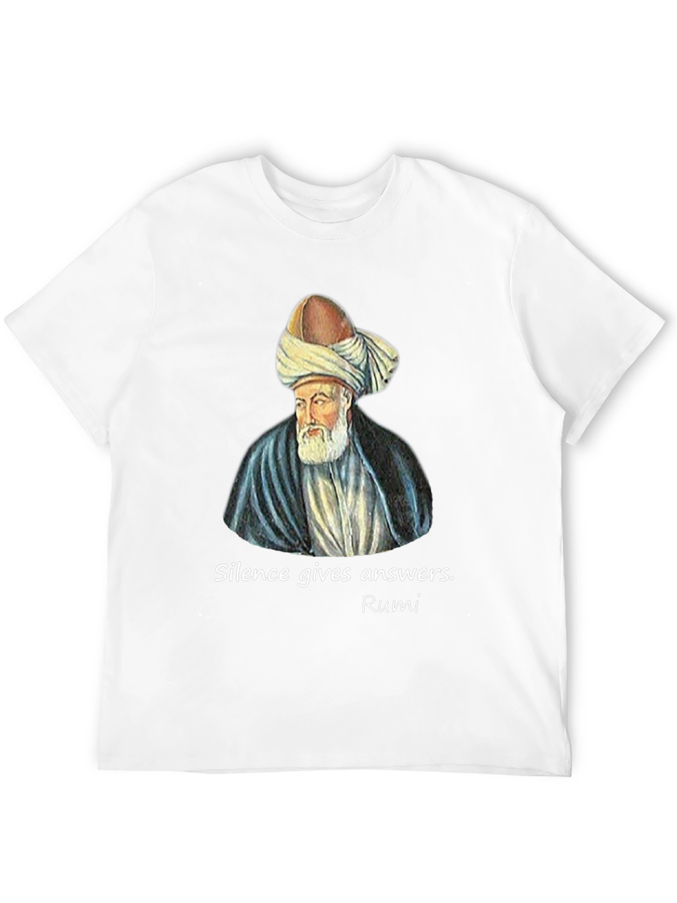 Rumi Quote Graphic T-Shirt - Silence Gives Answers