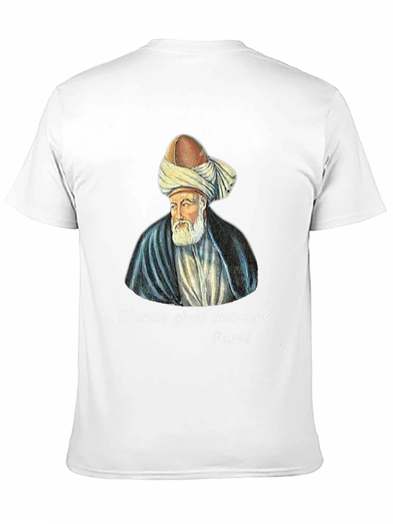 Rumi Quote Graphic T-Shirt - Silence Gives Answers