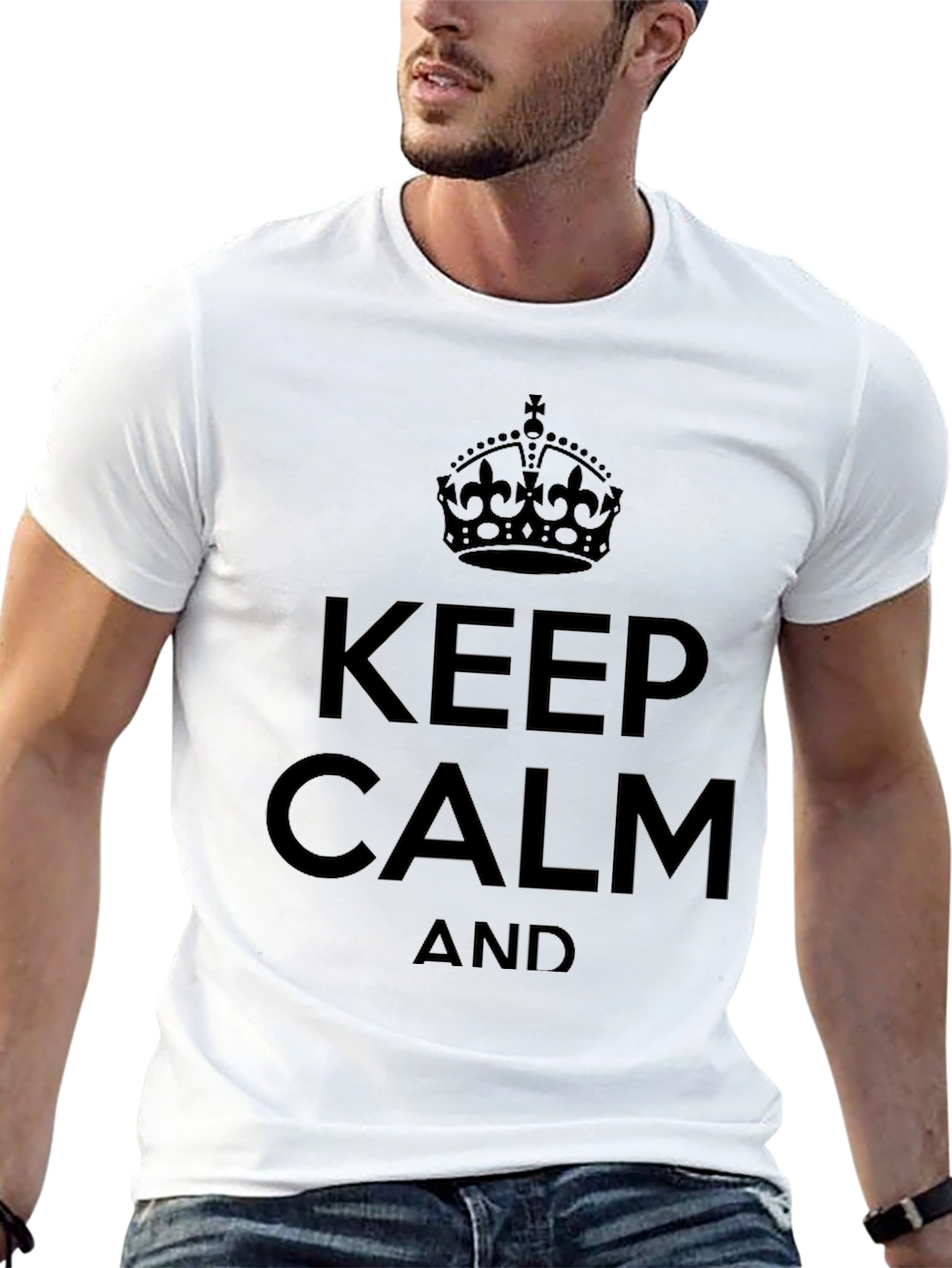 Keep Calm Crown Black T-Shirt