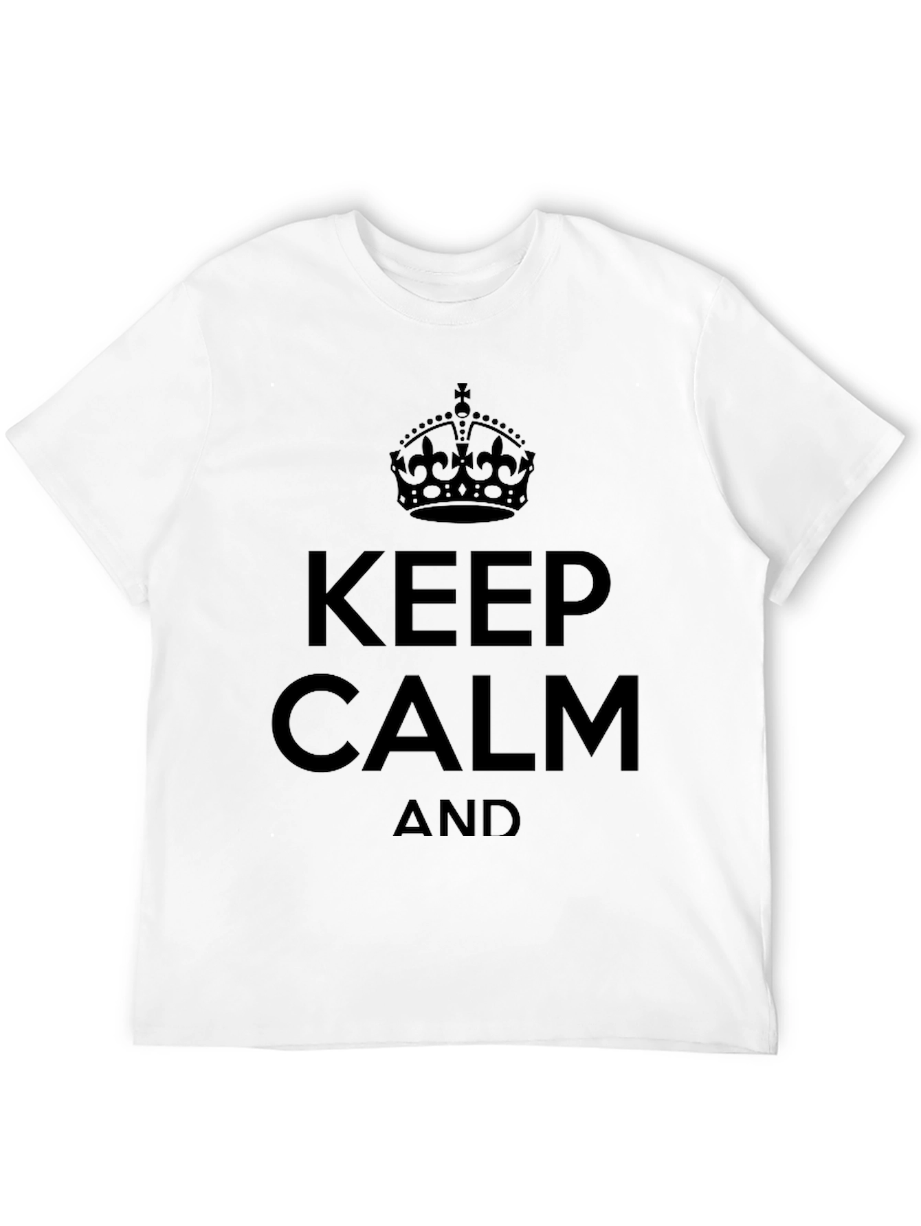 Keep Calm Crown Black T-Shirt