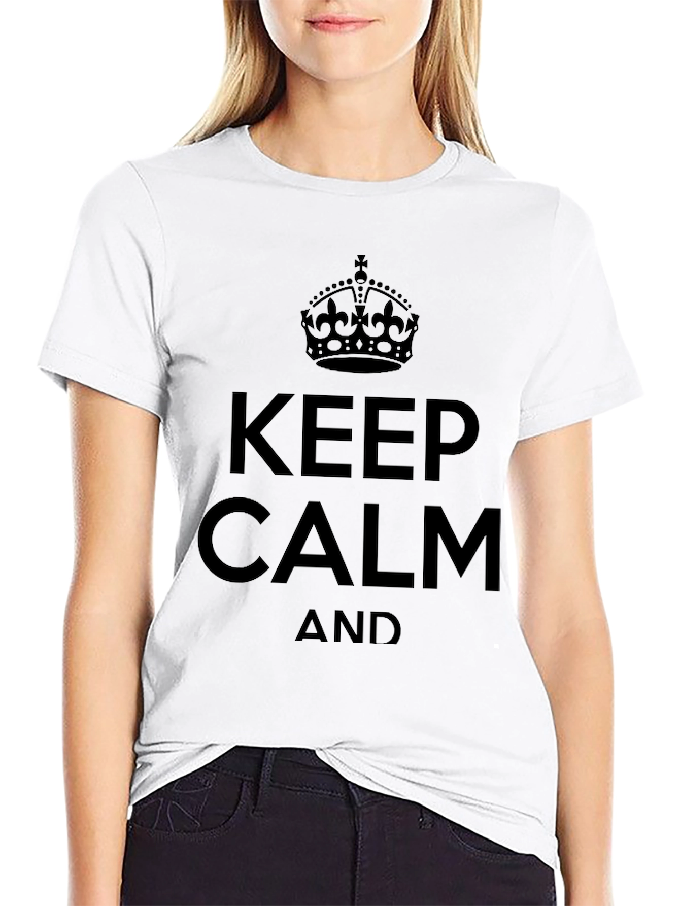 Keep Calm Crown Black T-Shirt