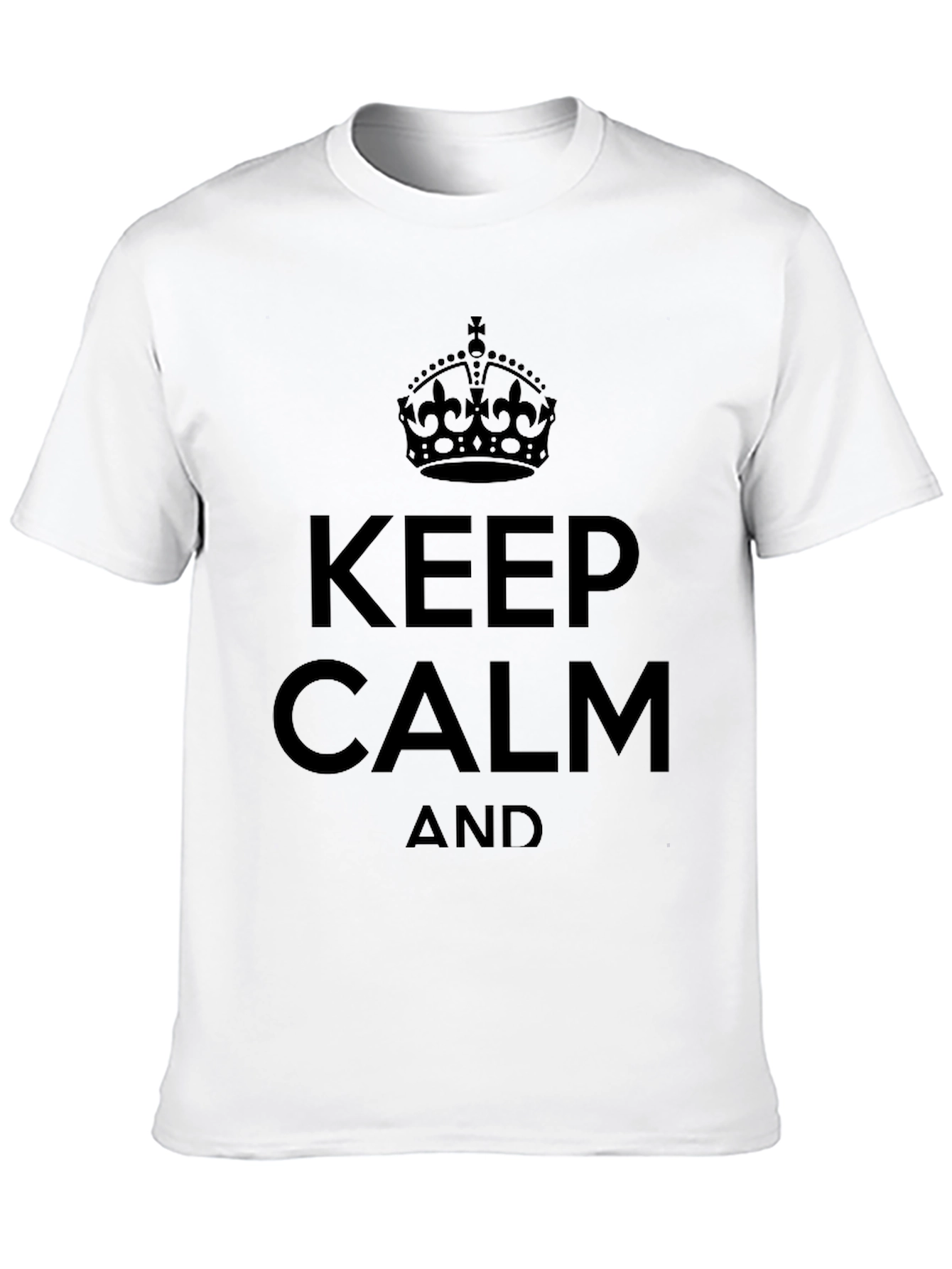 Keep Calm Crown Black T-Shirt