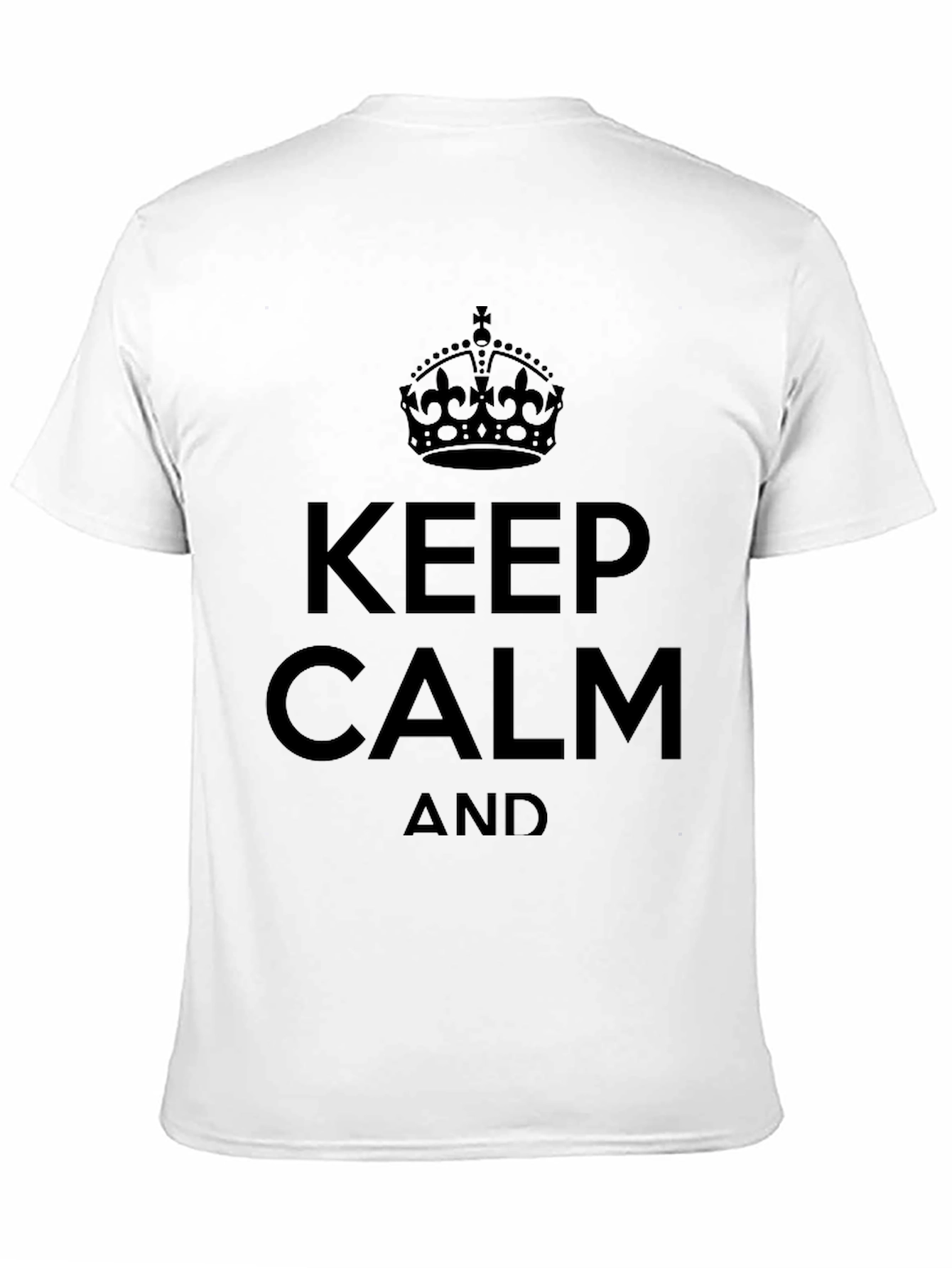 Keep Calm Crown Black T-Shirt