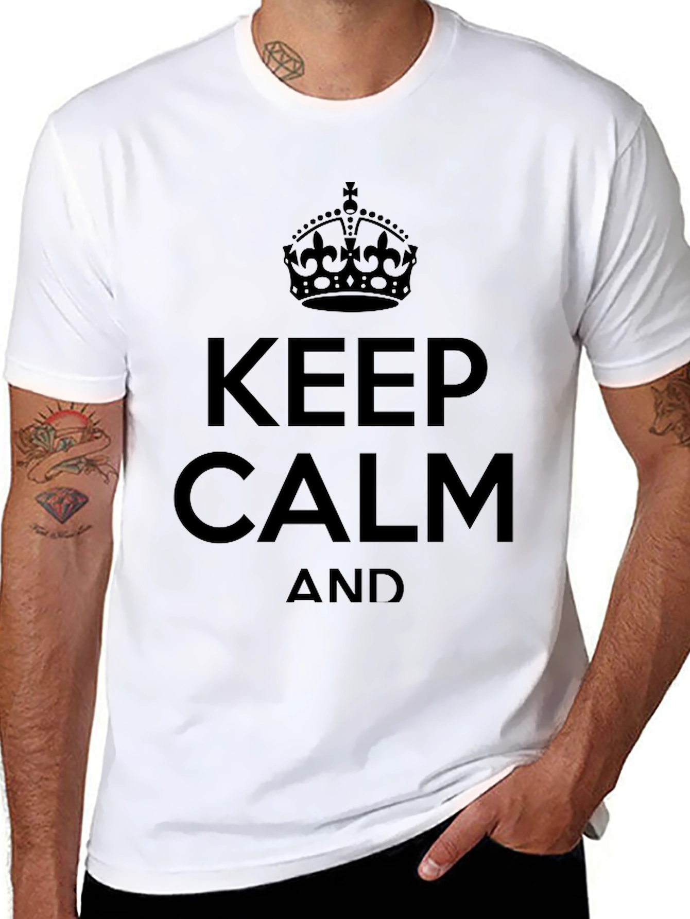Keep Calm Crown Black T-Shirt
