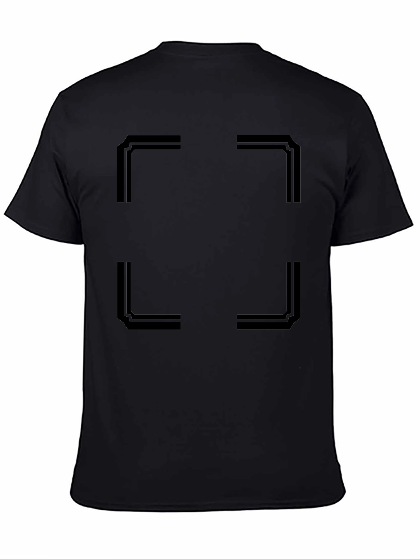 Geometric Square Graphic Tee - Modern Black T-Shirt