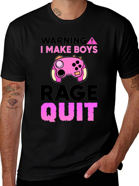 Warning I Make Boys Rage Quit Gaming T-Shirt