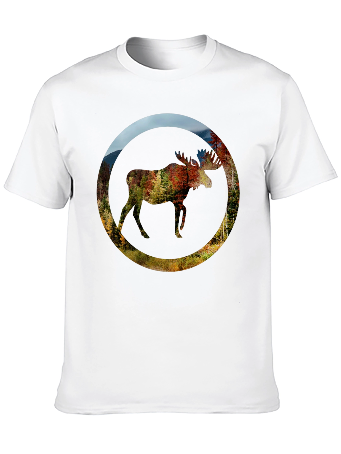 Nature Moose Graphic Black T-Shirt